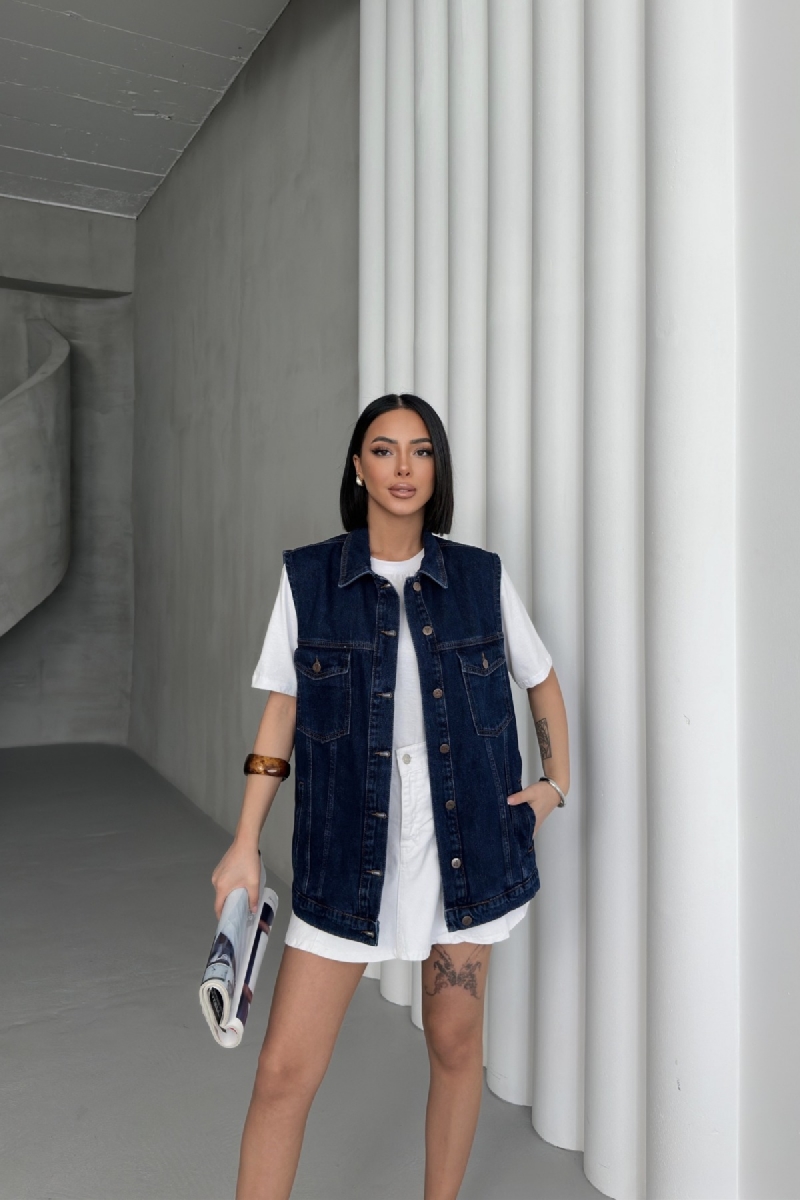 Medium Denim Vest - Brand: XLove - Women & Kids, Baby Clothes Wholesale - TheBS Women