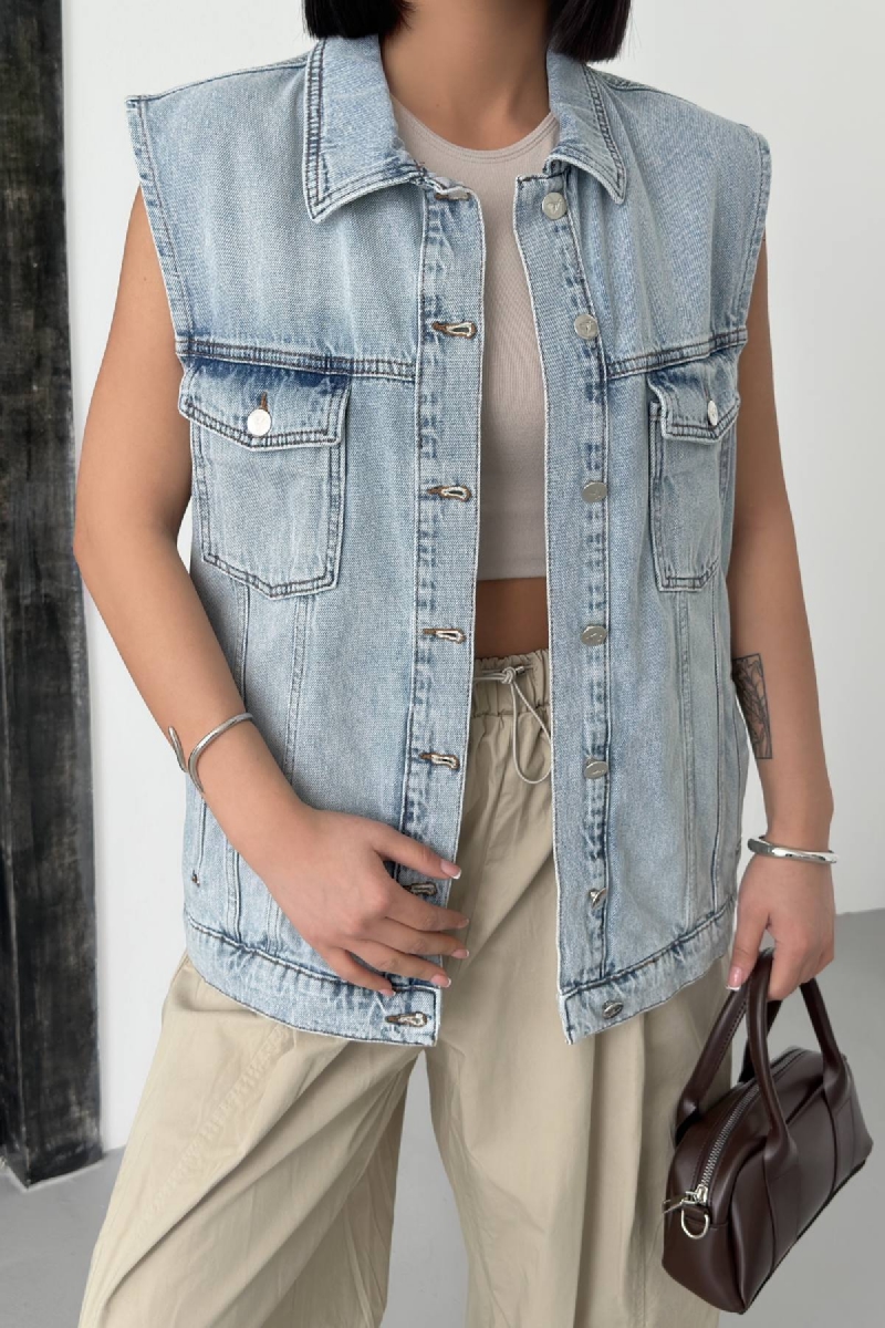 Medium Denim Vest - Brand: XLove - Women & Kids, Baby Clothes Wholesale - TheBS Women