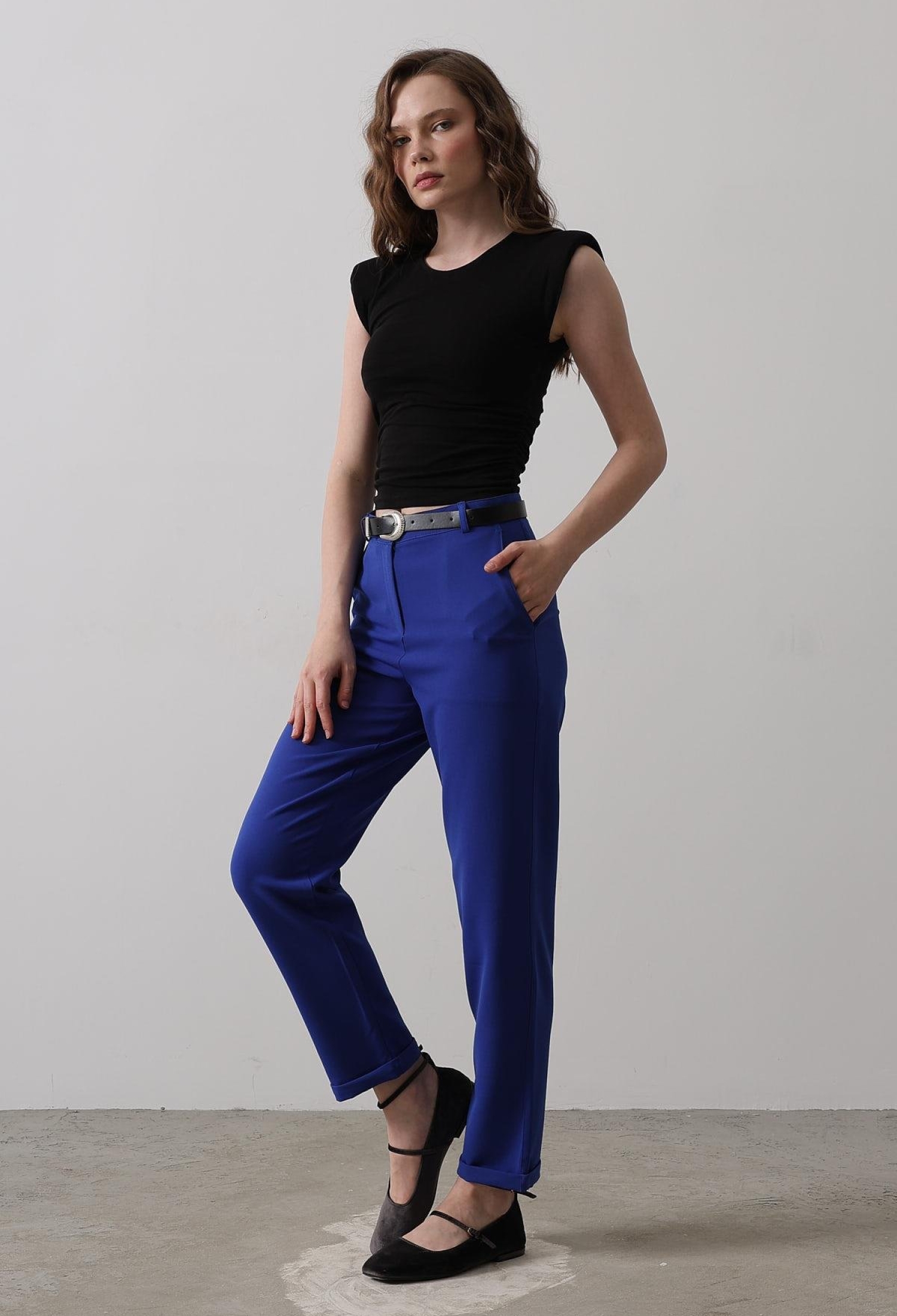 Carrot Pants With Belt - Saks - Brand: Reyon - Women & Kids, Baby Clothes Wholesale - TheBS Women