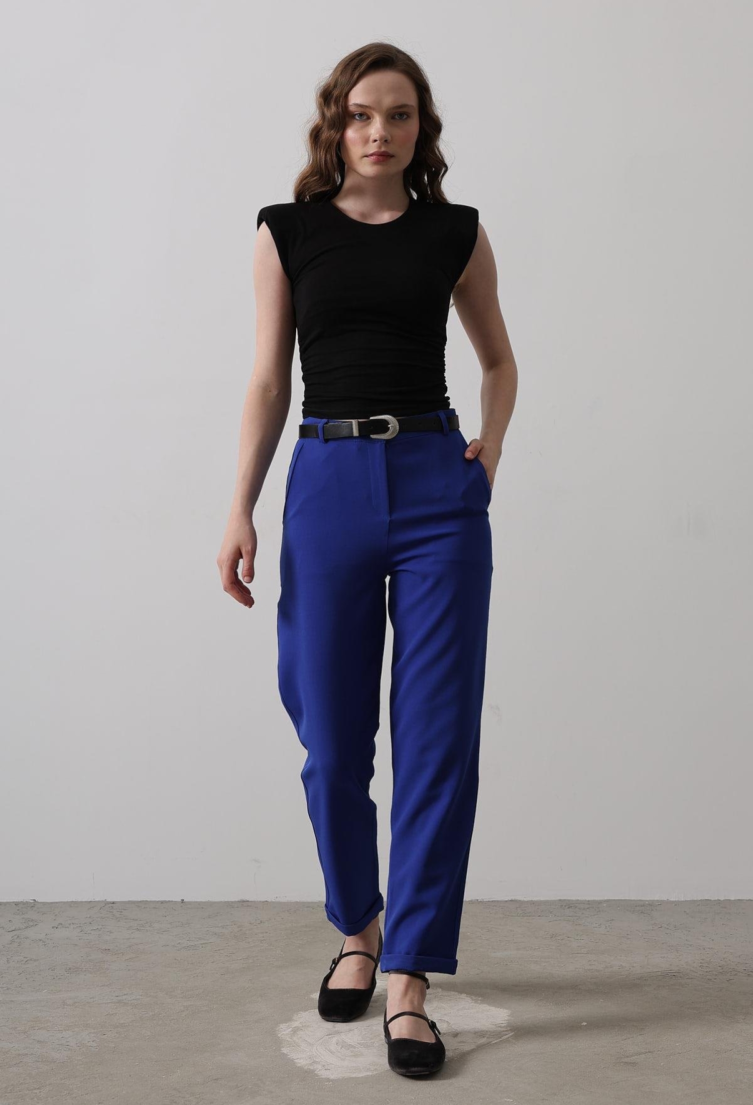 Carrot Pants With Belt - Saks - Brand: Reyon - Women & Kids, Baby Clothes Wholesale - TheBS Women