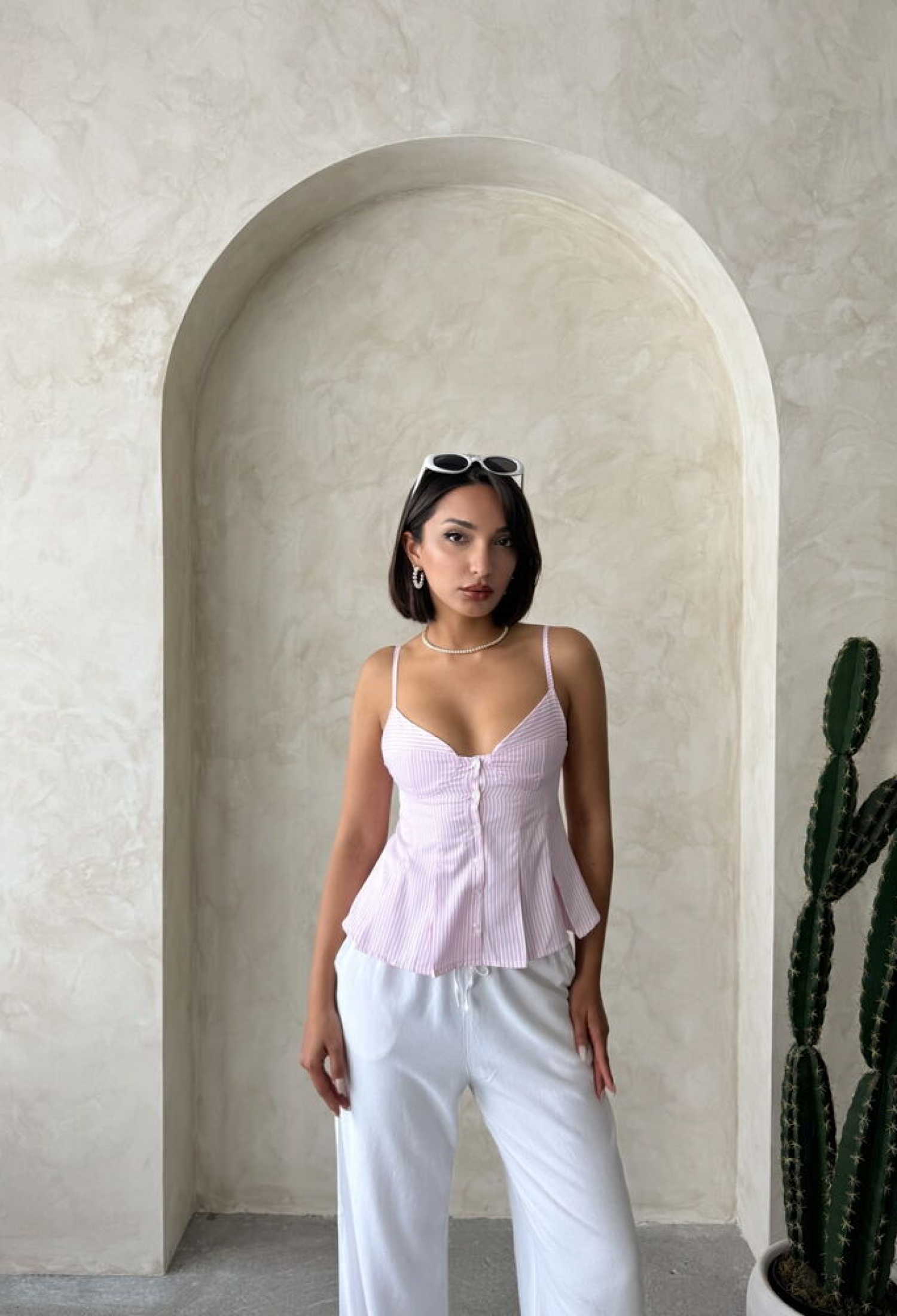 Striped Strappy Blouse - Brand: Topshow - Women & Kids, Baby Clothes Wholesale - TheBS Women