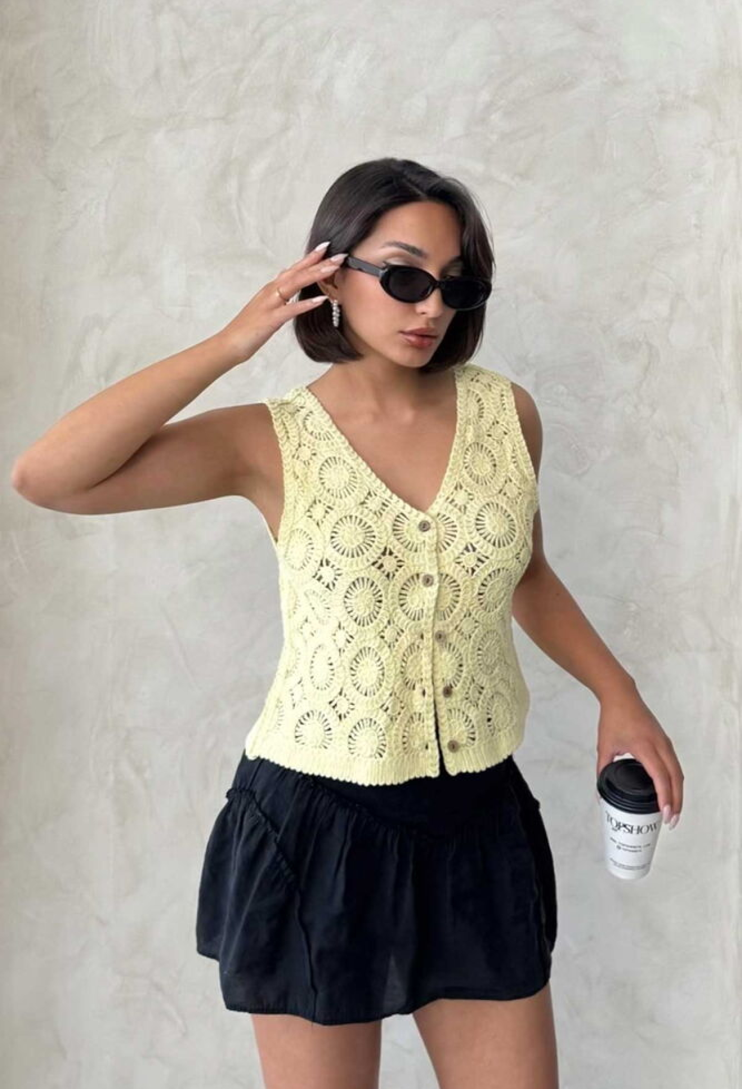 Buttoned Lace Vest - Brand: Topshow - Women & Kids, Baby Clothes Wholesale - TheBS Women