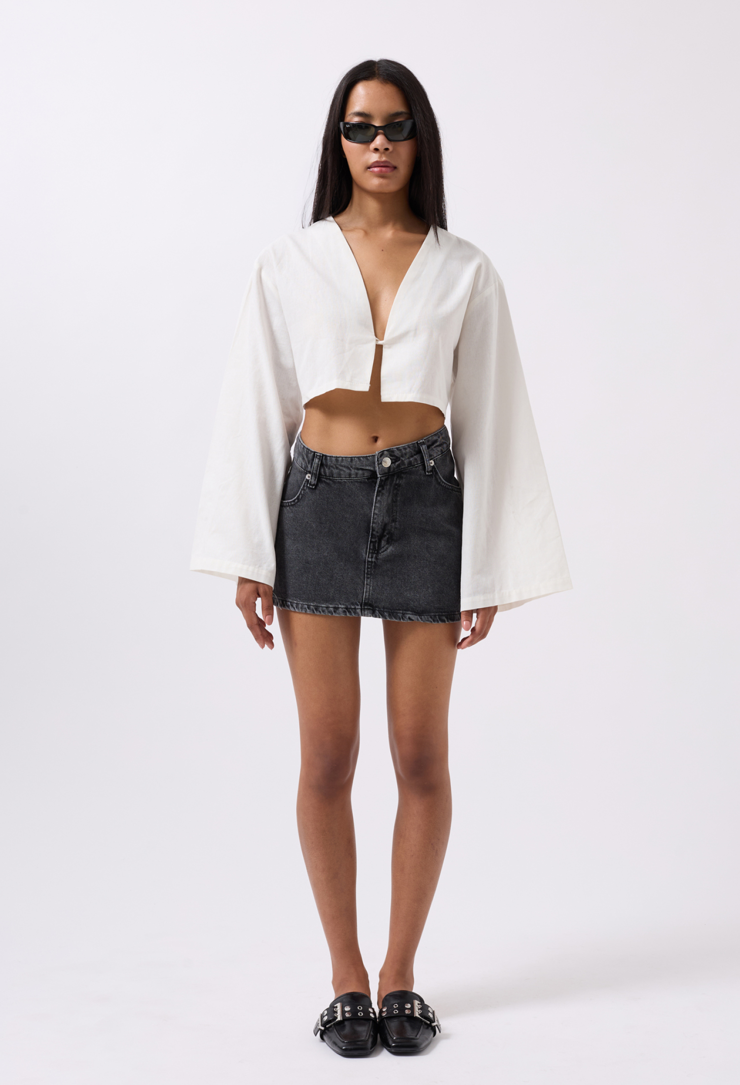 Asymmetric Waist Denim Mini Skirt - Brand: Black Fashion - Women & Kids, Baby Clothes Wholesale - TheBS Women