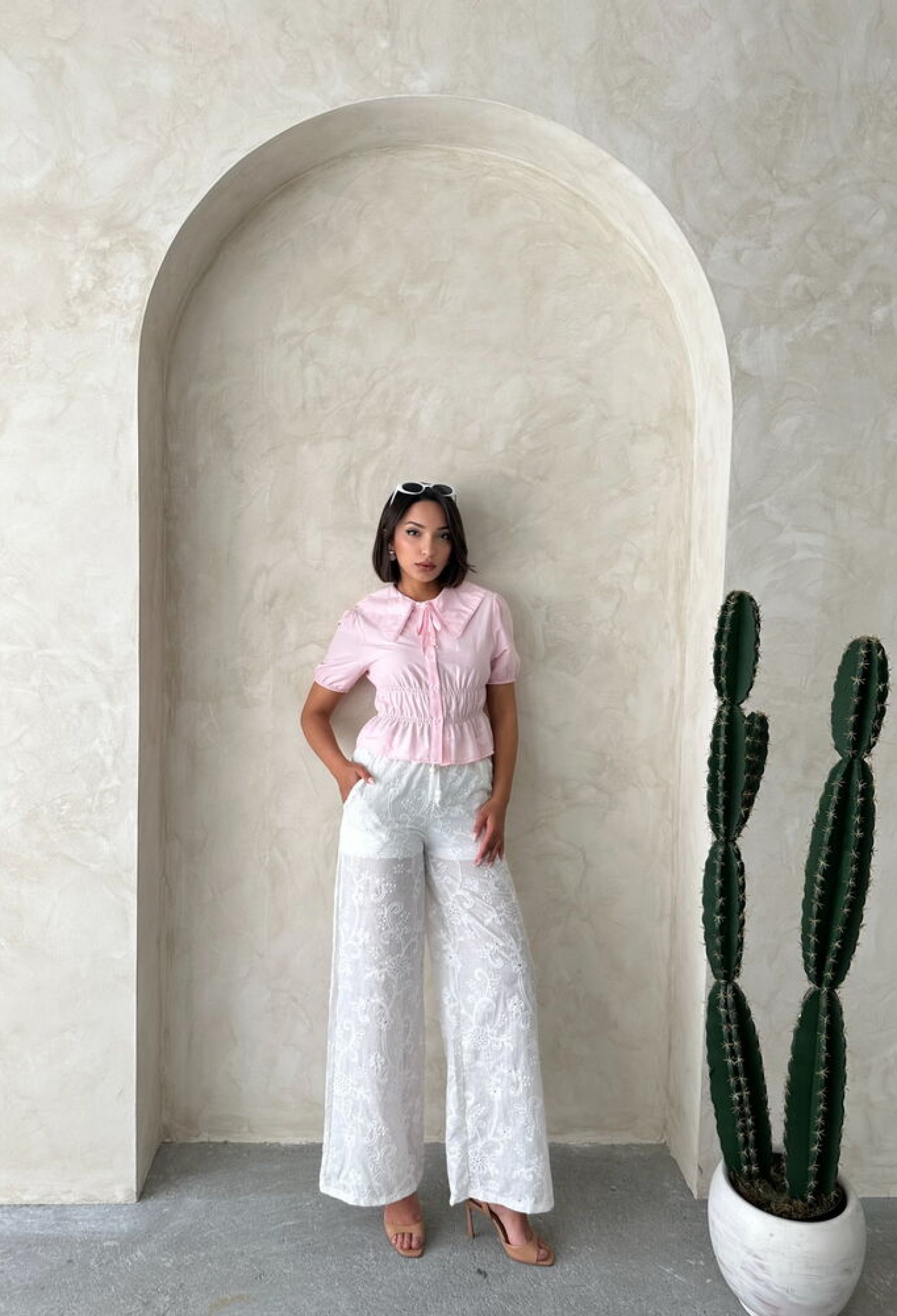 Collar Detailed Ruffle Shirt - Brand: Topshow - Women & Kids, Baby Clothes Wholesale - TheBS Women