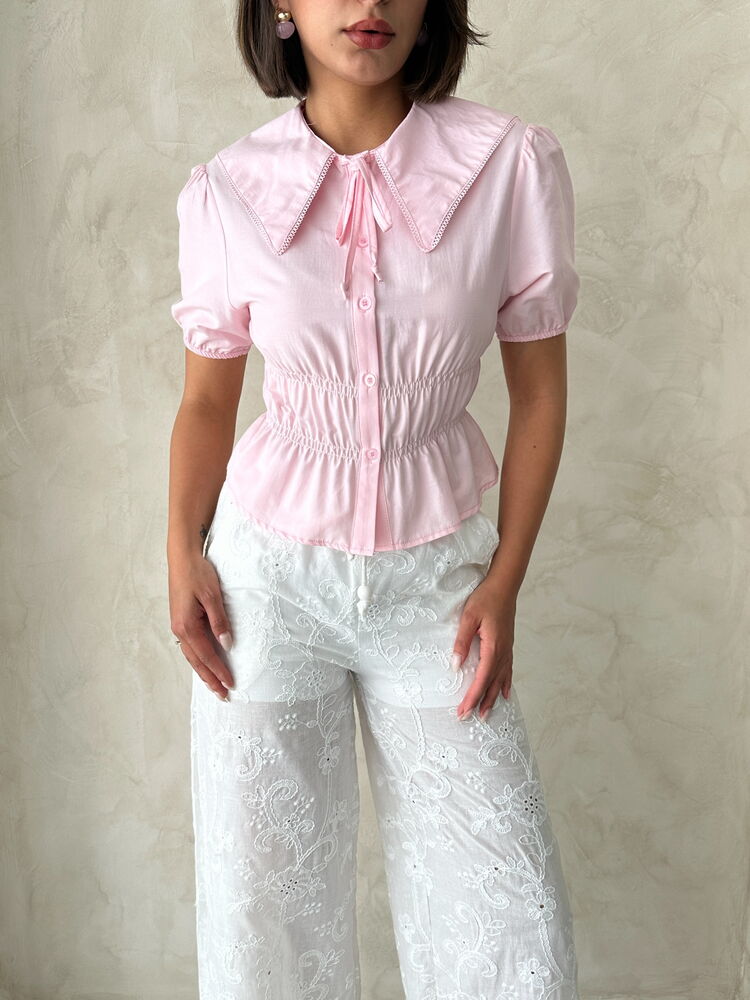 Collar Detailed Ruffle Shirt – Brand: Topshow – Women & Kids, Baby Clothes Wholesale – TheBS Women