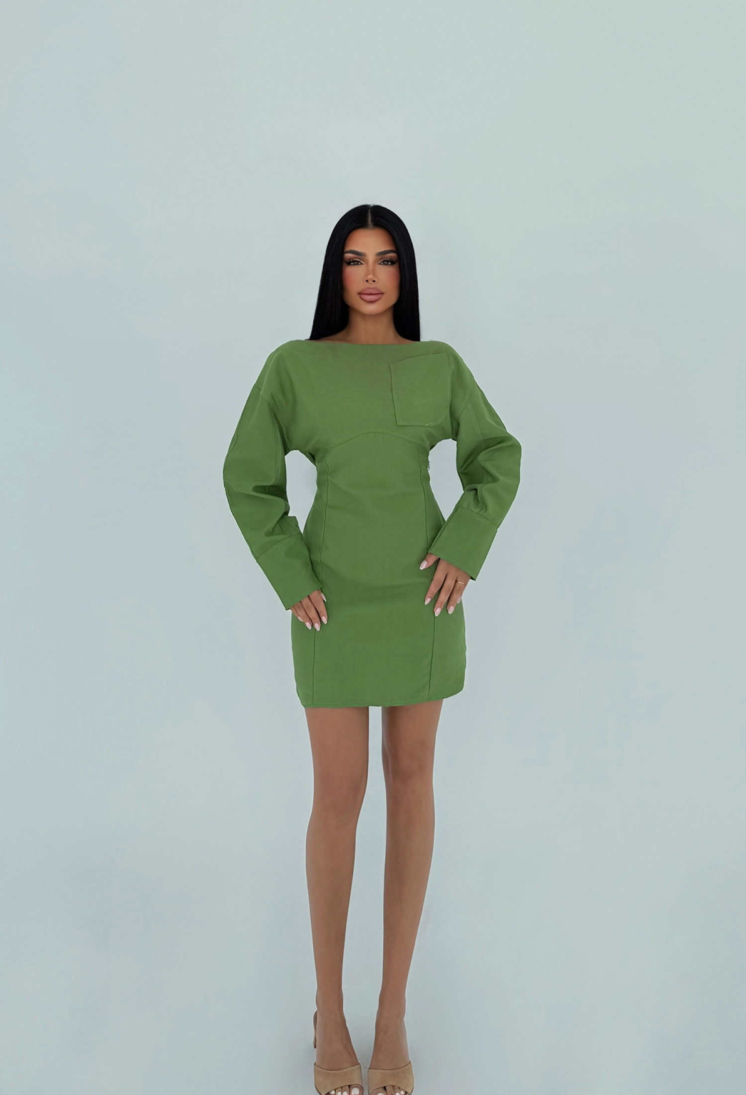 Pocket Detail Long Dress - Brand: EYYO ATELIER - Women & Kids, Baby Clothes Wholesale - TheBS Women