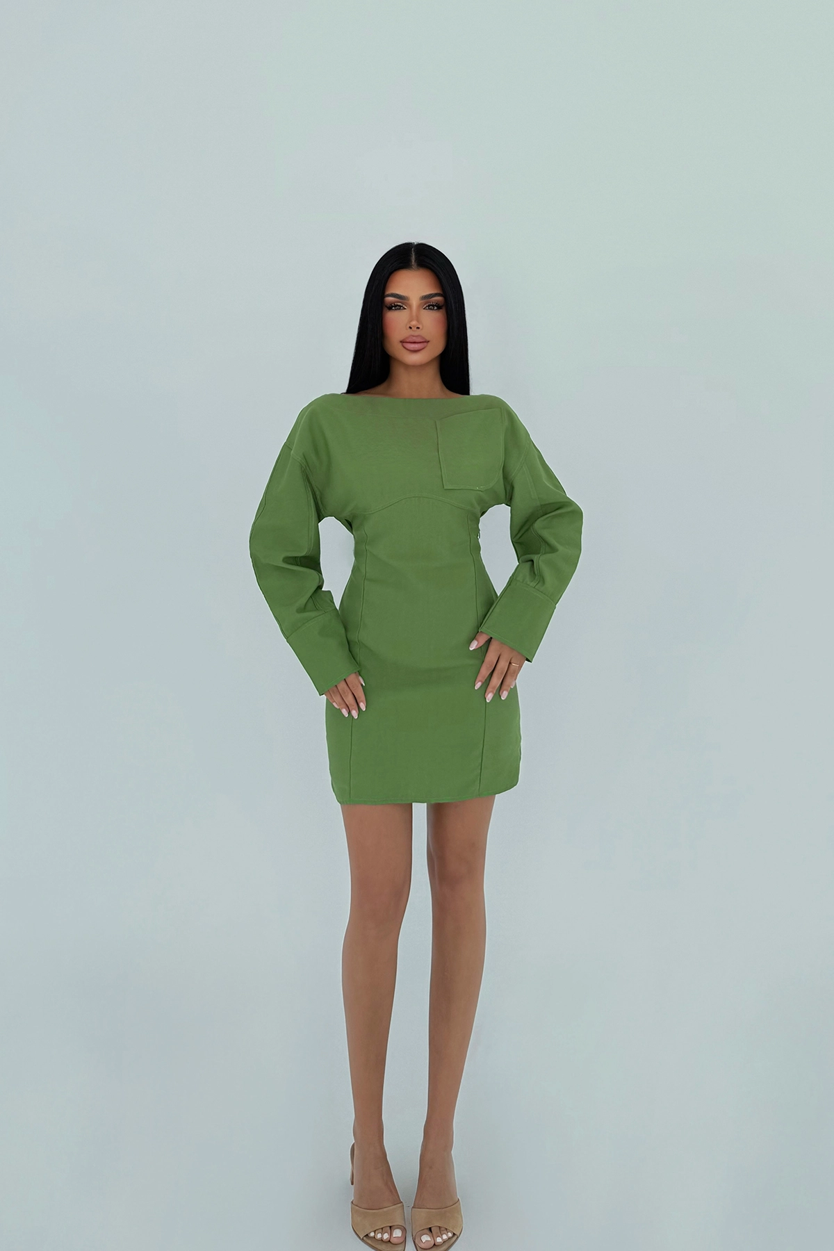 Pocket Detail Long Dress - Brand: EYYO ATELIER - Women & Kids, Baby Clothes Wholesale - TheBS Women