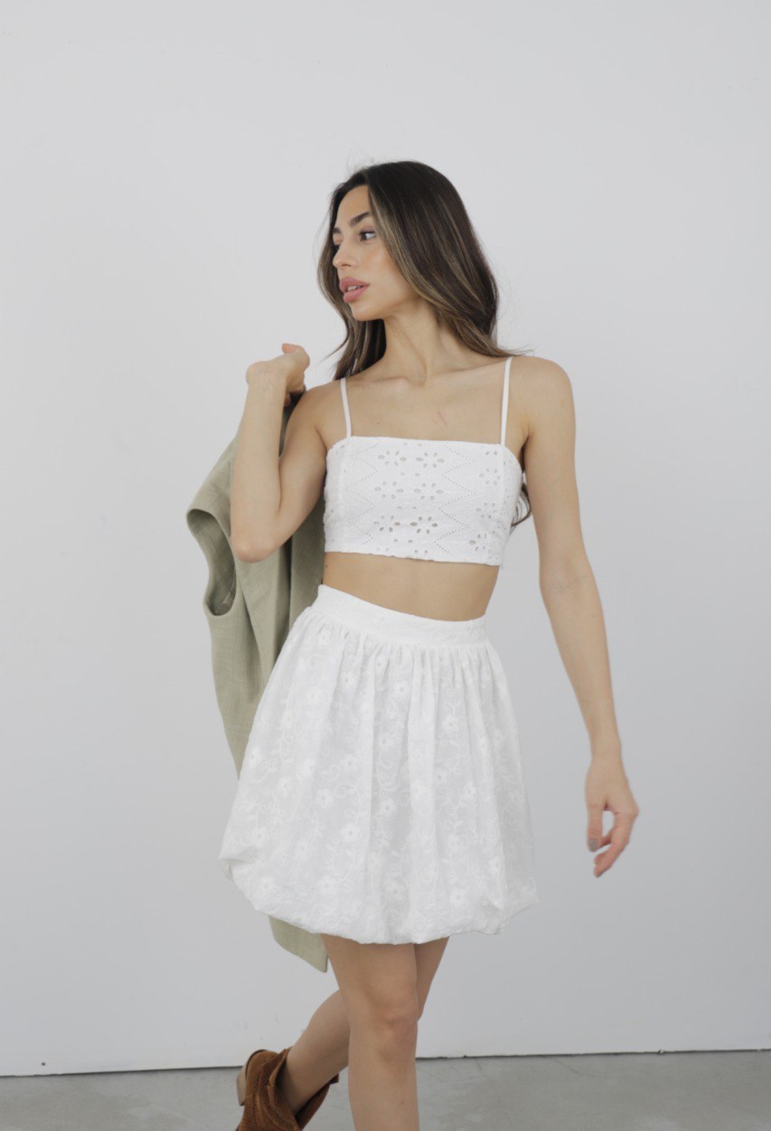 Embroidered Balloon Skirt - Brand: Cream Rouge - Women & Kids, Baby Clothes Wholesale - TheBS Women