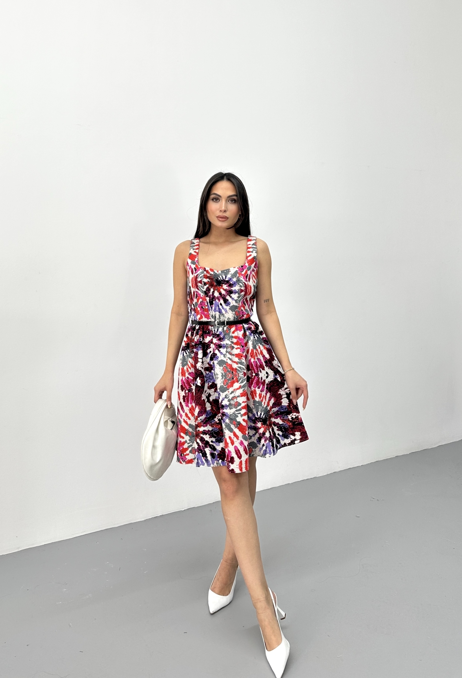 Square Collar Belted Dress - Brand: STEPS - Women & Kids, Baby Clothes Wholesale - TheBS Women