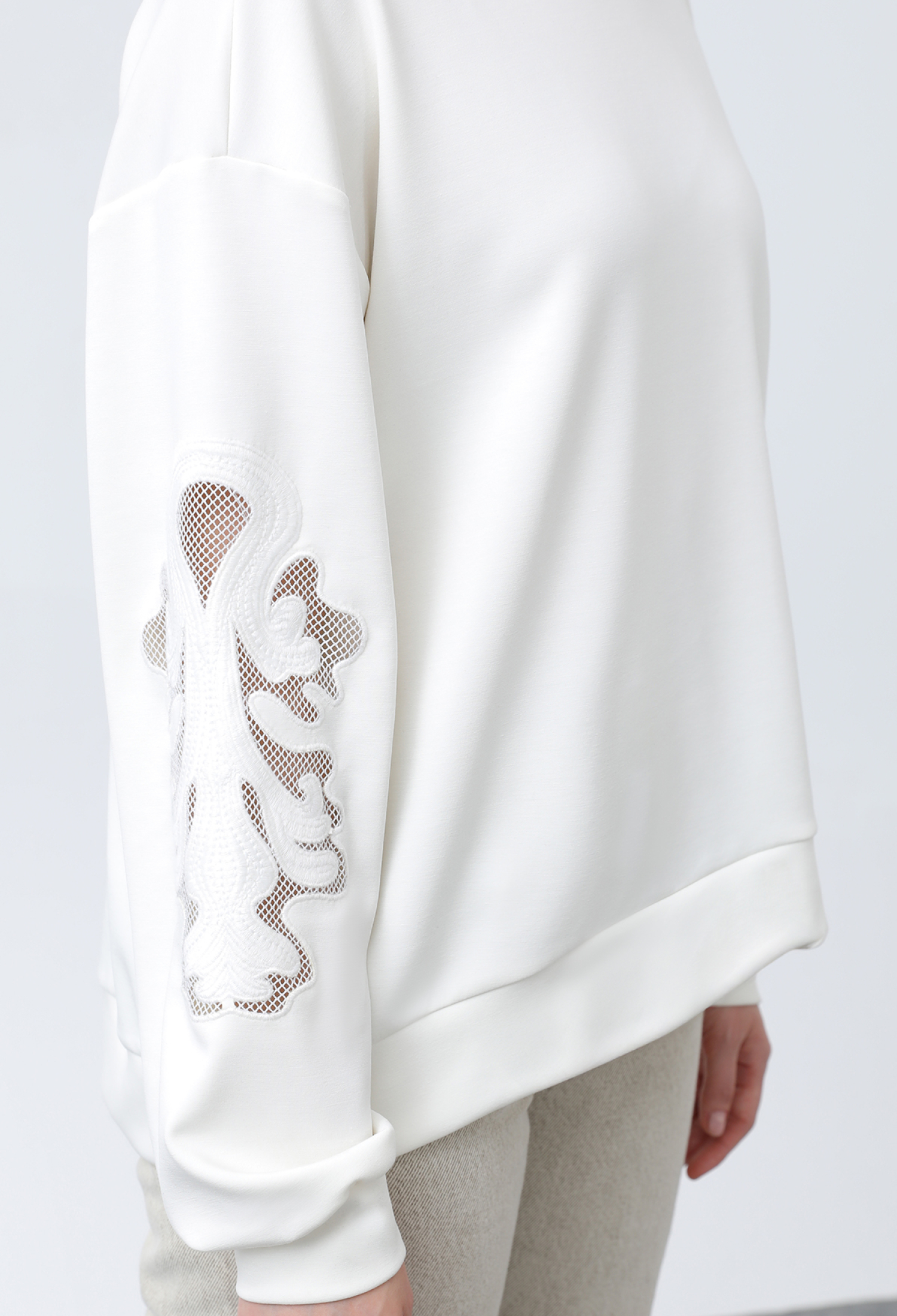 Women's Sleeves Mesh Embroidered Sweatshirt - Brand: SOUL - Women & Kids, Baby Clothes Wholesale - TheBS Women