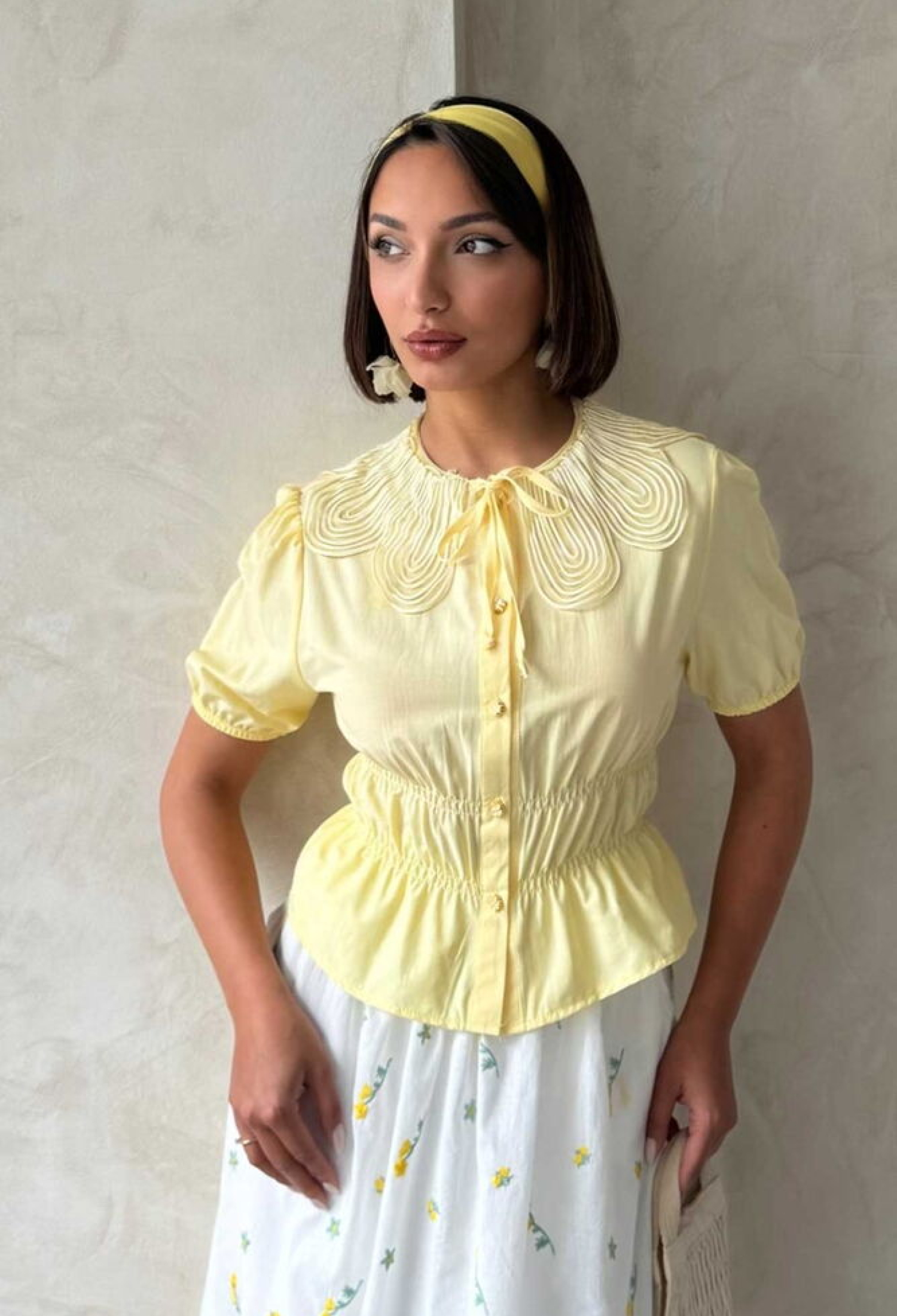 Collar Detailed Ruffle Shirt - Brand: Topshow - Women & Kids, Baby Clothes Wholesale - TheBS Women