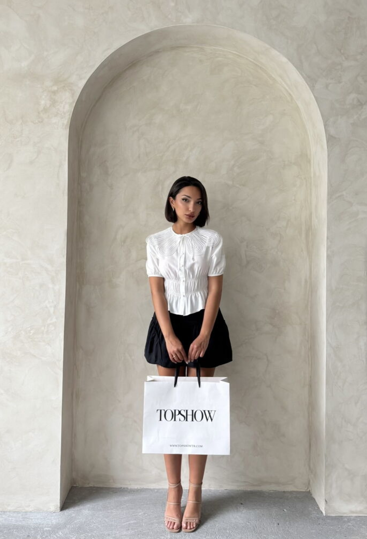 Collar Detailed Ruffle Shirt - Brand: Topshow - Women & Kids, Baby Clothes Wholesale - TheBS Women