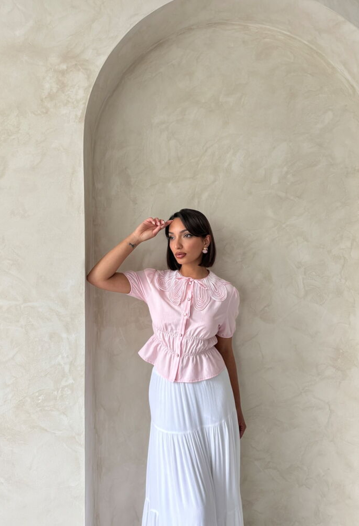 Collar Detailed Ruffle Shirt - Brand: Topshow - Women & Kids, Baby Clothes Wholesale - TheBS Women