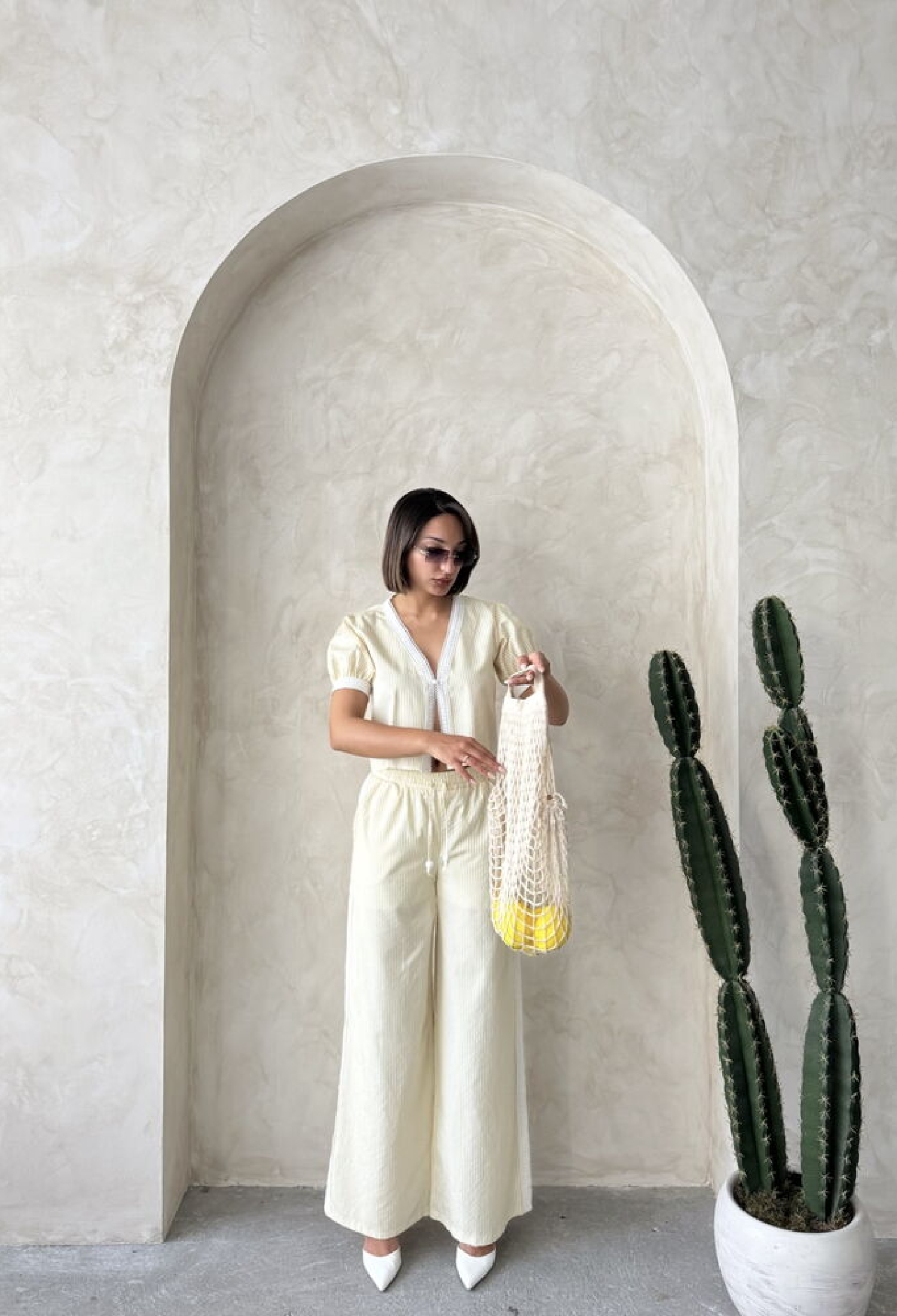 Guipure Detailed Striped Blouse - Brand: Topshow - Women & Kids, Baby Clothes Wholesale - TheBS Women