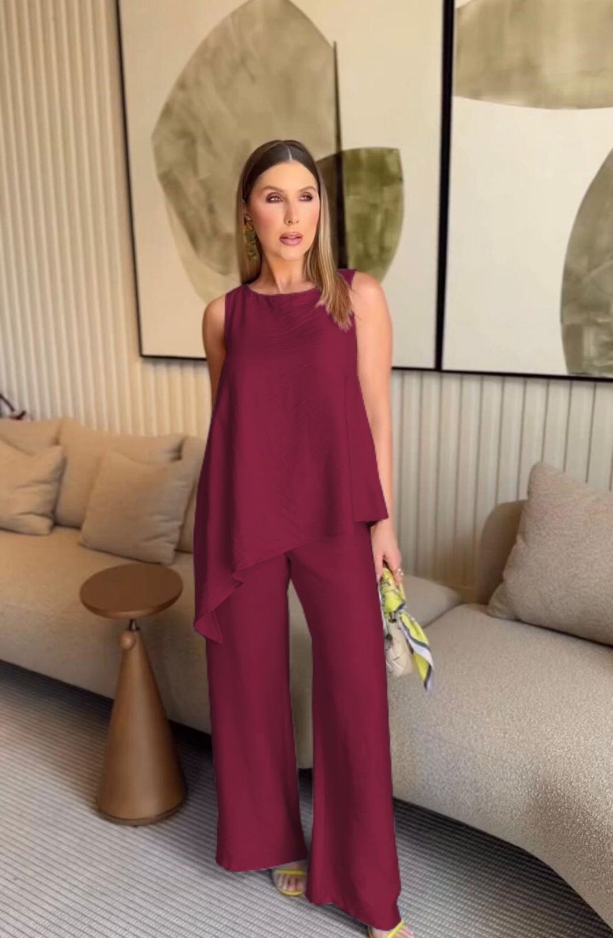 Asymmetric Blouse & Pants Double Set – Brand: My Jest Fashion – Women & Kids, Baby Clothes Wholesale – TheBS Women