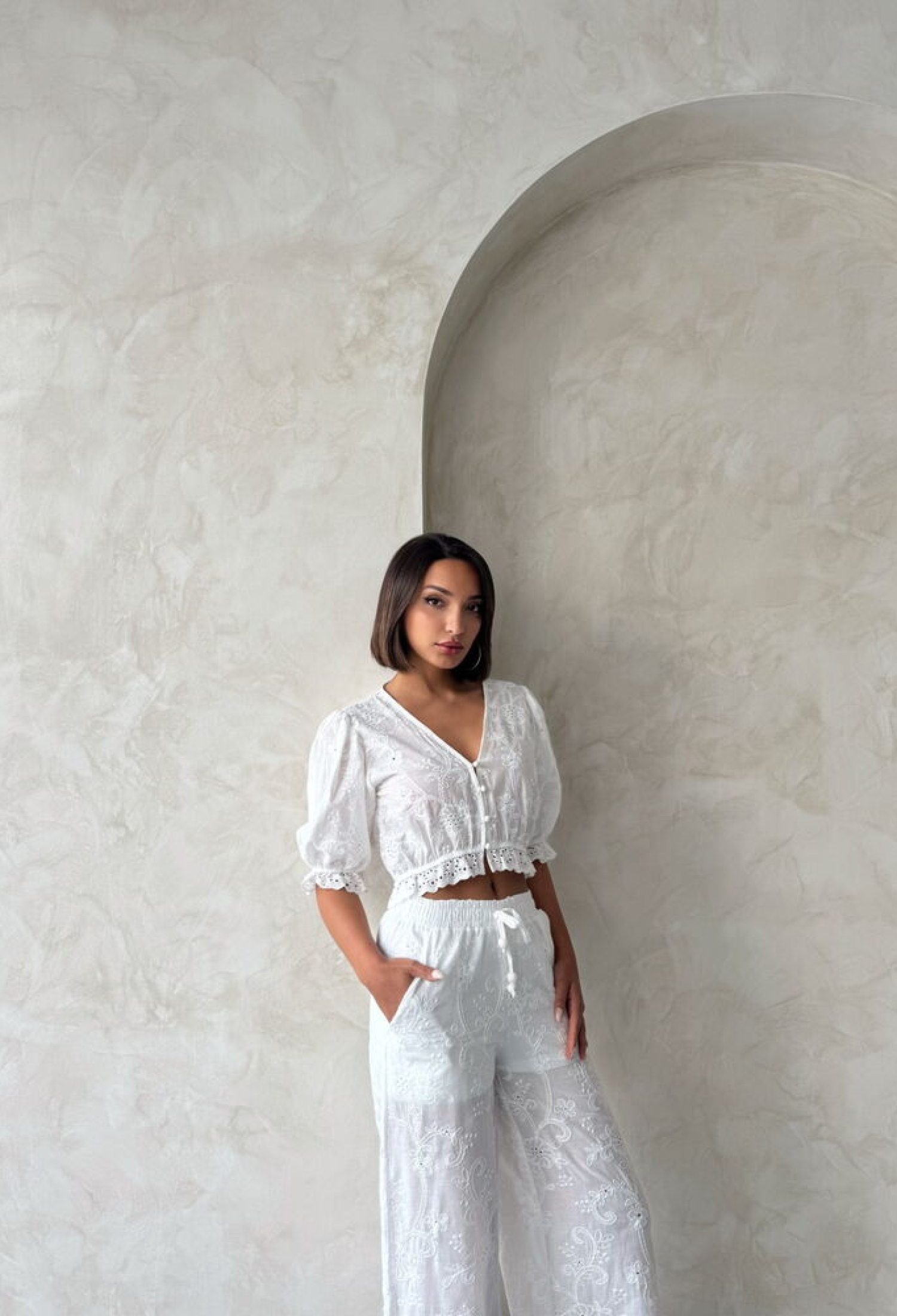 Floral Detailed Embroidered Blouse - Brand: Topshow - Women & Kids, Baby Clothes Wholesale - TheBS Women