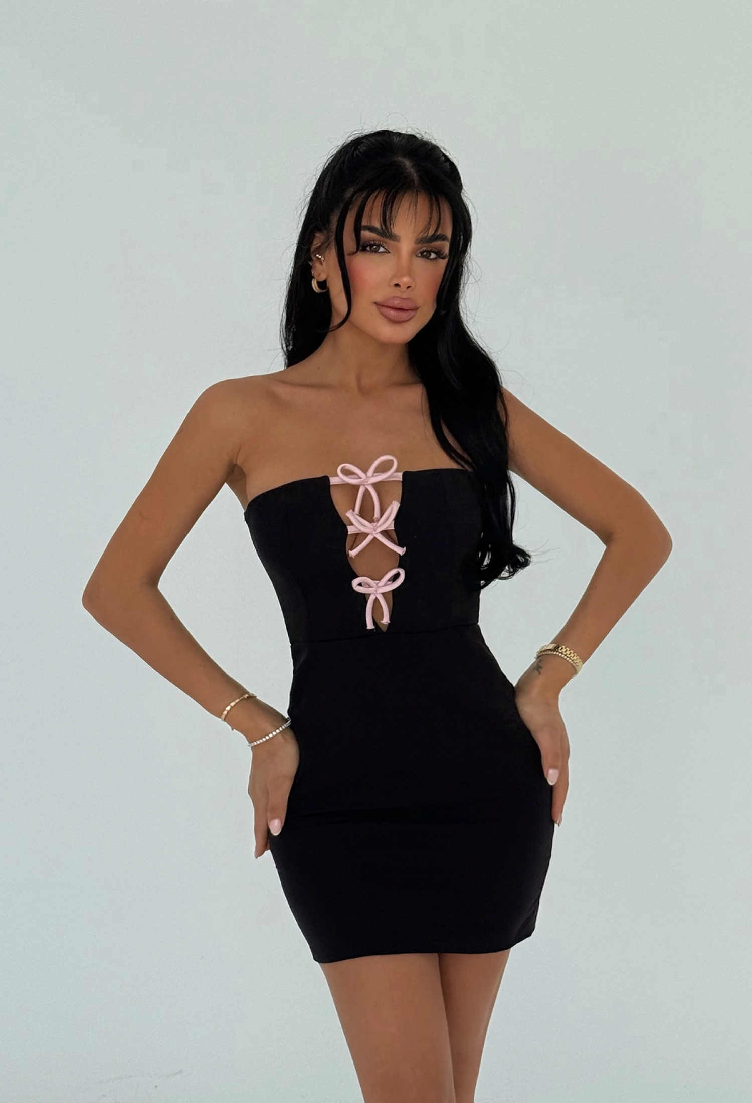 Tied Strapless Mini Dress - Brand: EYYO ATELIER - Women & Kids, Baby Clothes Wholesale - TheBS Women