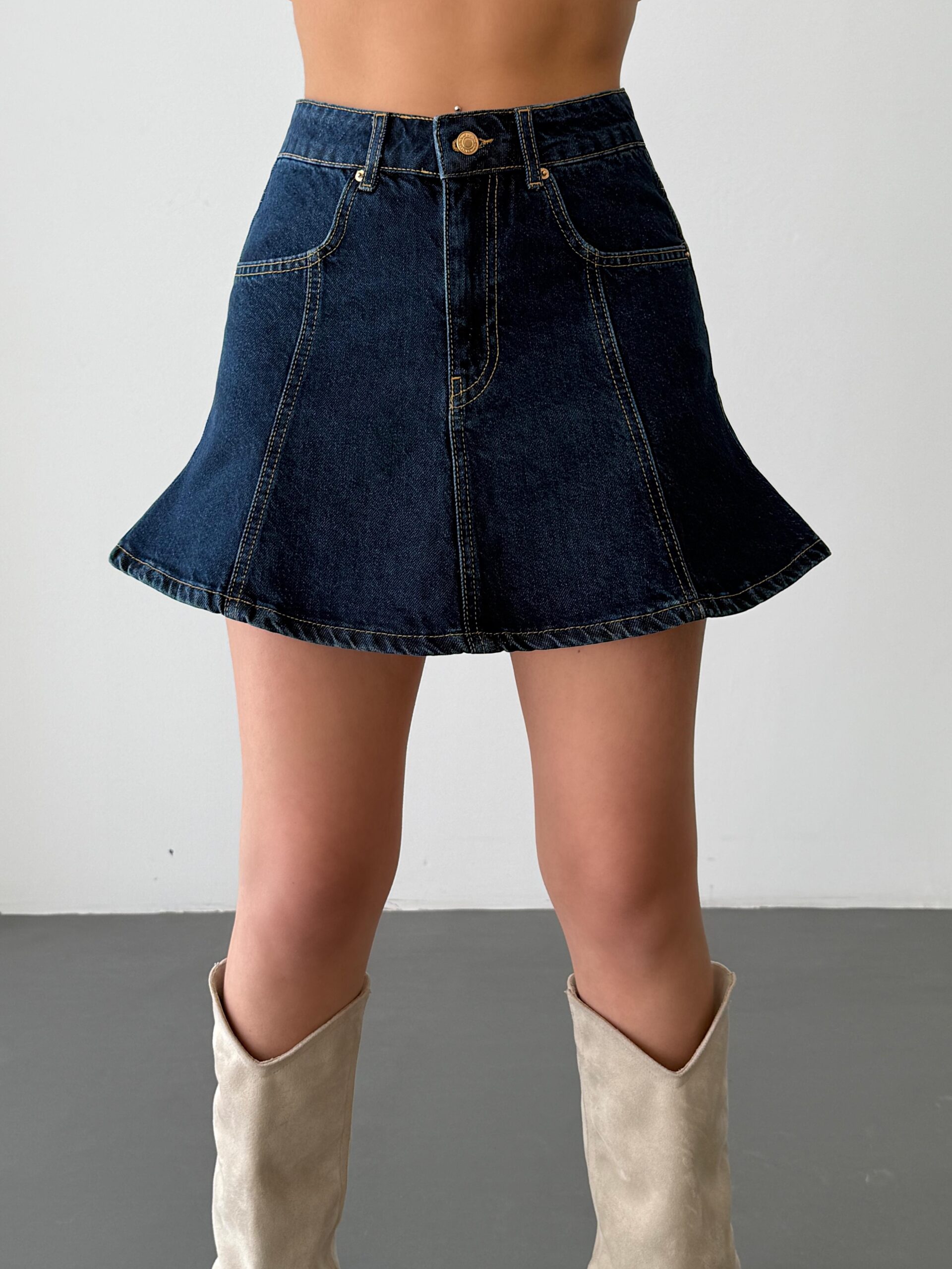 Navy Blue Jean Skirt - Brand: LACARINO - Women & Kids, Baby Clothes Wholesale - TheBS Women Navy Blue Jean Skirt - Brand: LACARINO - Women & Kids, Baby Clothes Wholesale - TheBS Women