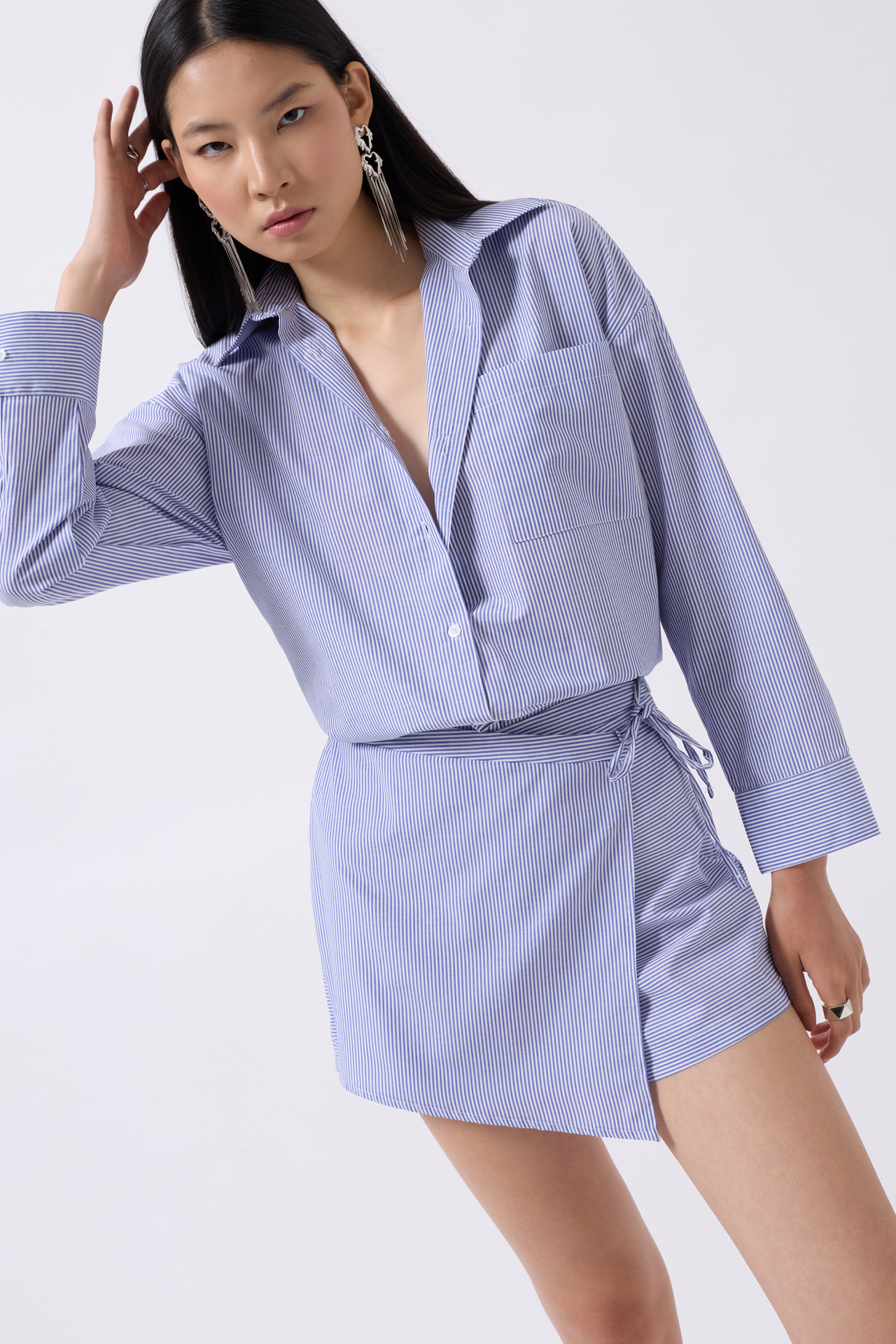 Tie Detail Skirt - Navy - Brand: Black Fashion - Women & Kids, Baby Clothes Wholesale - TheBS Women