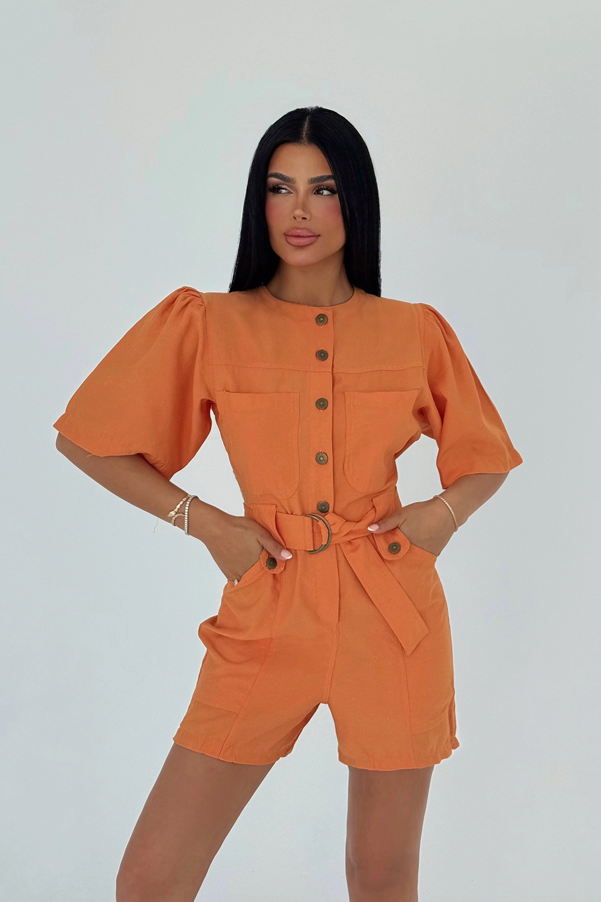 Pocket Detail Buttoned Jumpsuit – Brand: EYYO ATELIER – Women & Kids, Baby Clothes Wholesale – TheBS Women