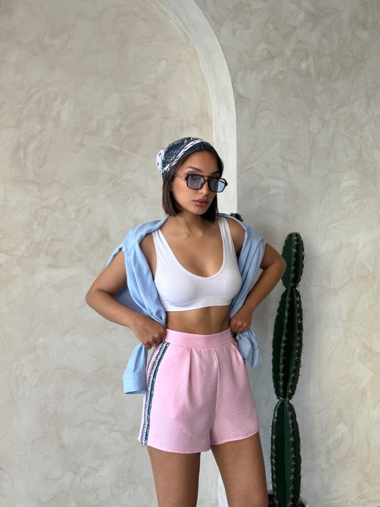 Denim Detailed Shorts – Brand: Topshow – Women & Kids, Baby Clothes Wholesale – TheBS Women