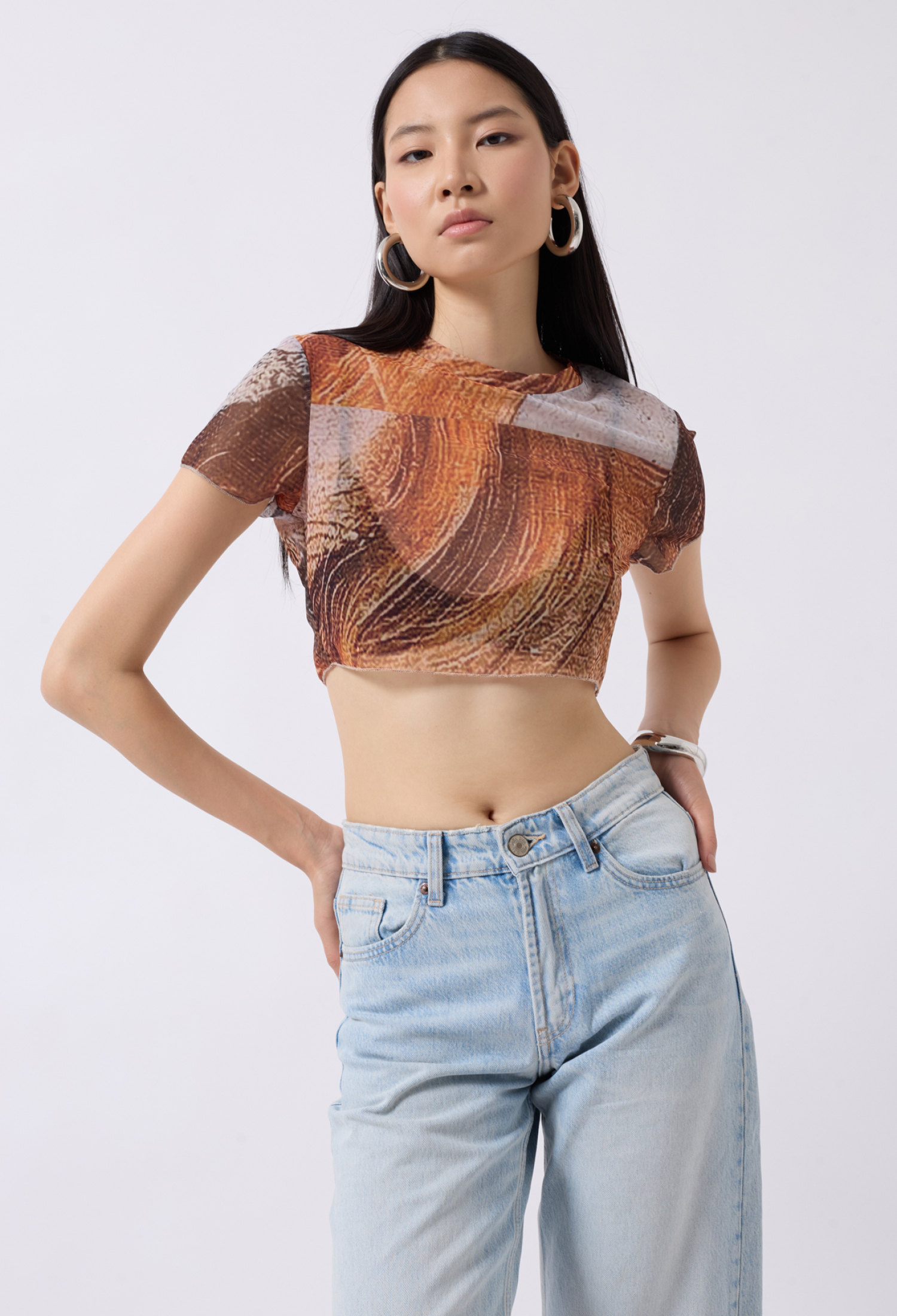 Patterned Tulle Blouse - Brand: Black Fashion - Women & Kids, Baby Clothes Wholesale - TheBS Women