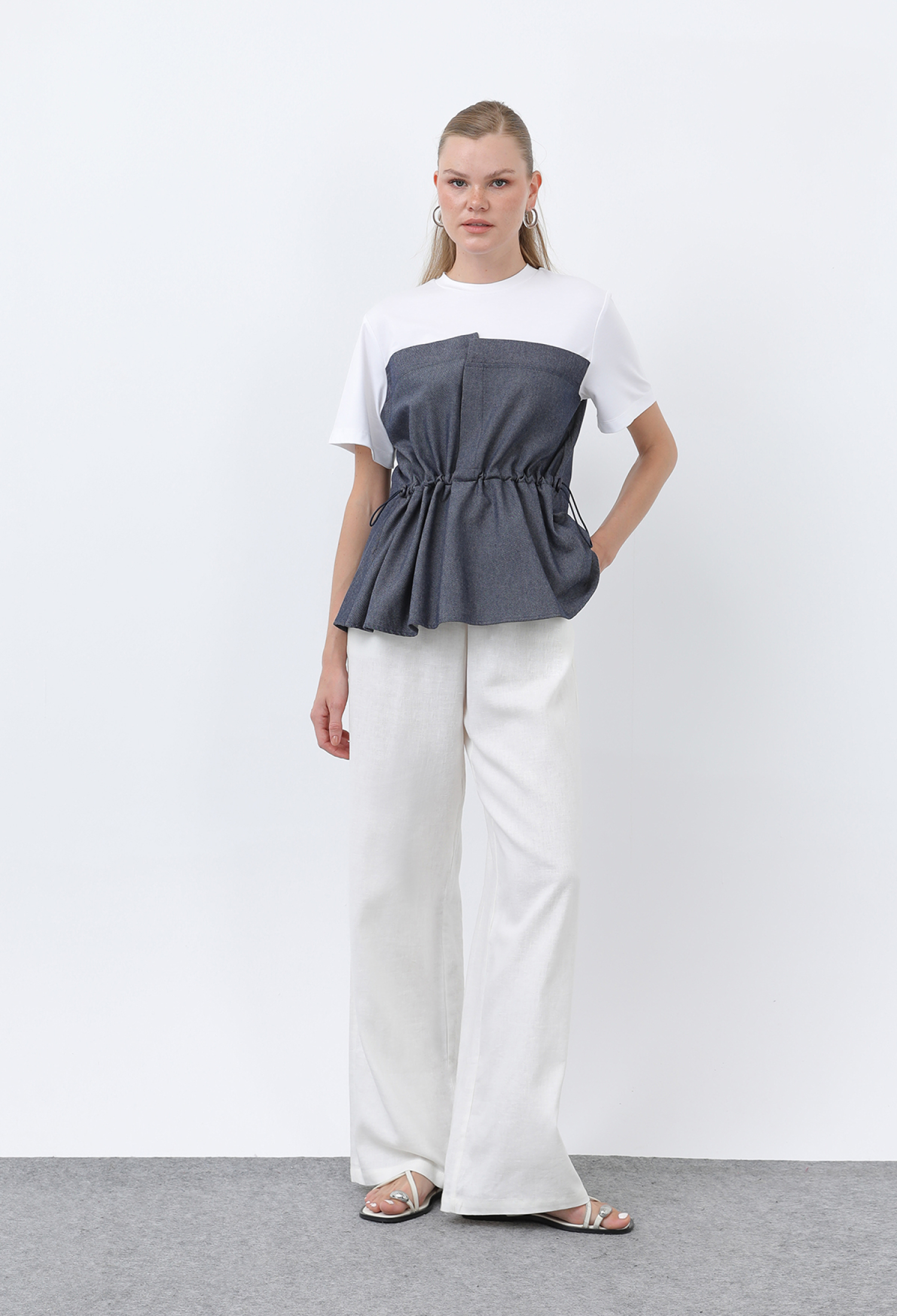 Women's Denim Detailed Blouse - Brand: SOUL - Women & Kids, Baby Clothes Wholesale - TheBS Women