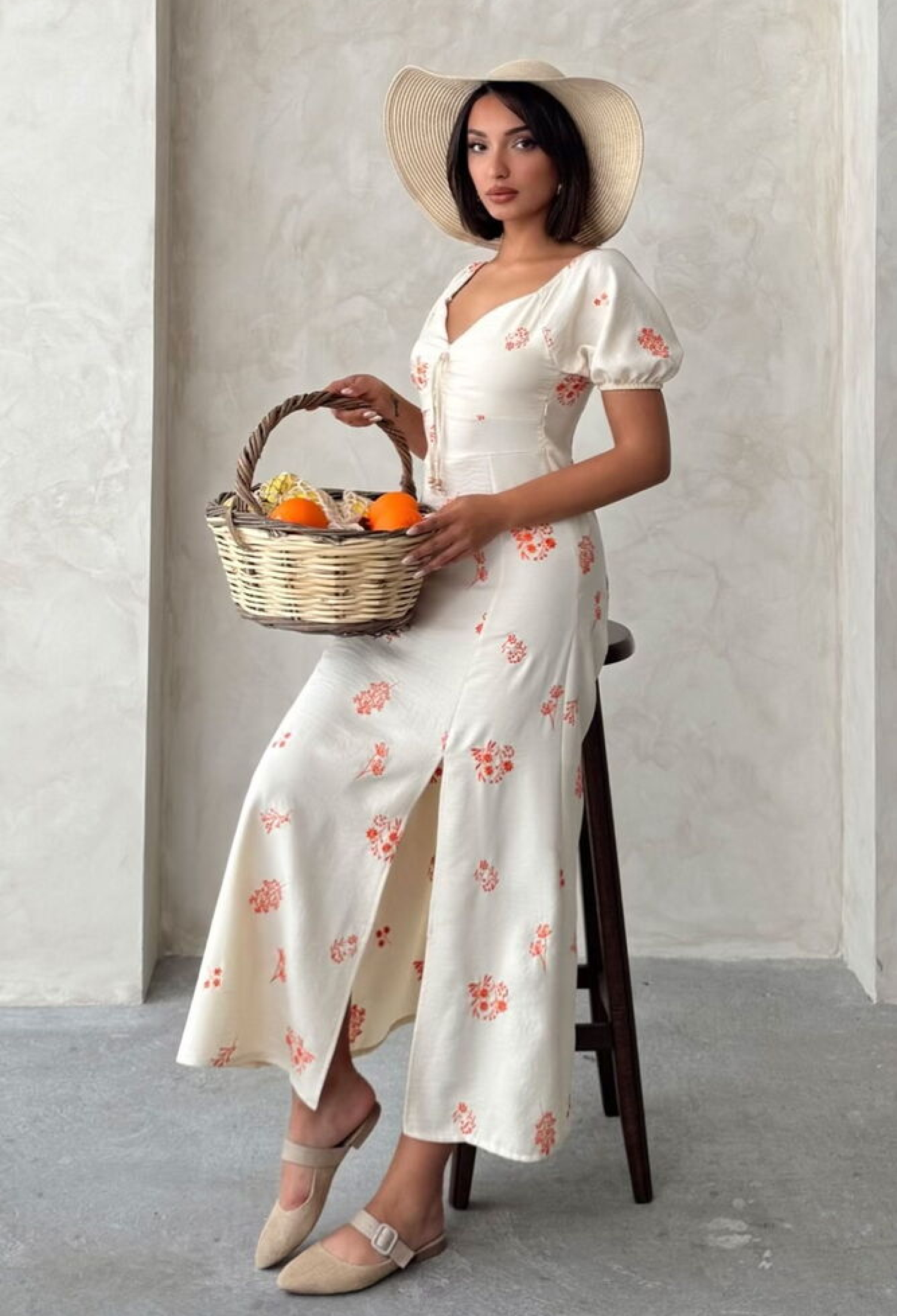 Embroidered Linen Dress - Brand: Topshow - Women & Kids, Baby Clothes Wholesale - TheBS Women