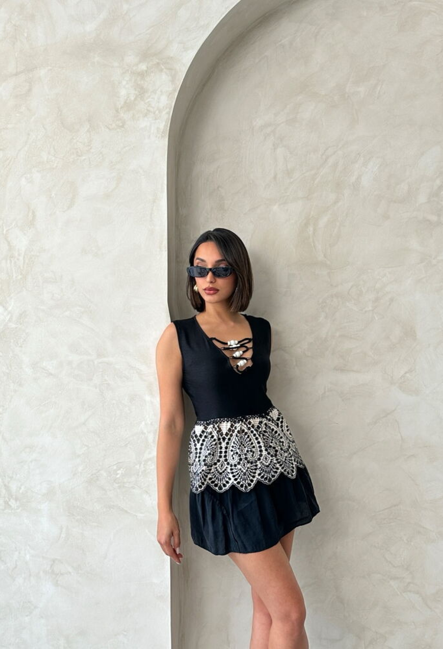 Embroidered Sleeveless Blouse -Stone - Brand: Topshow - Women & Kids, Baby Clothes Wholesale - TheBS Women