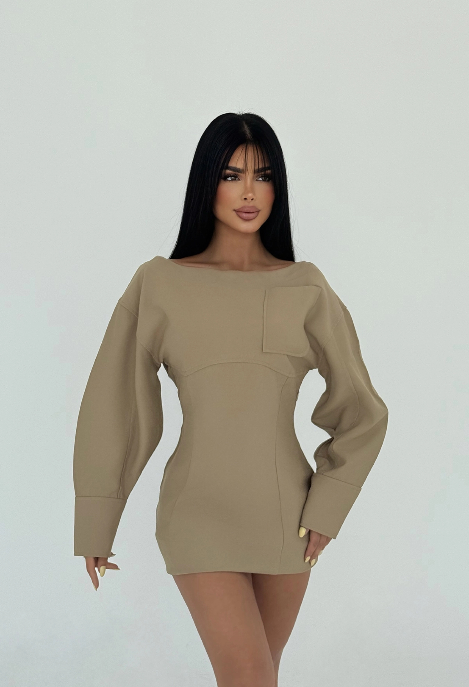 Pocket Detail Long Dress - Brand: EYYO ATELIER - Women & Kids, Baby Clothes Wholesale - TheBS Women