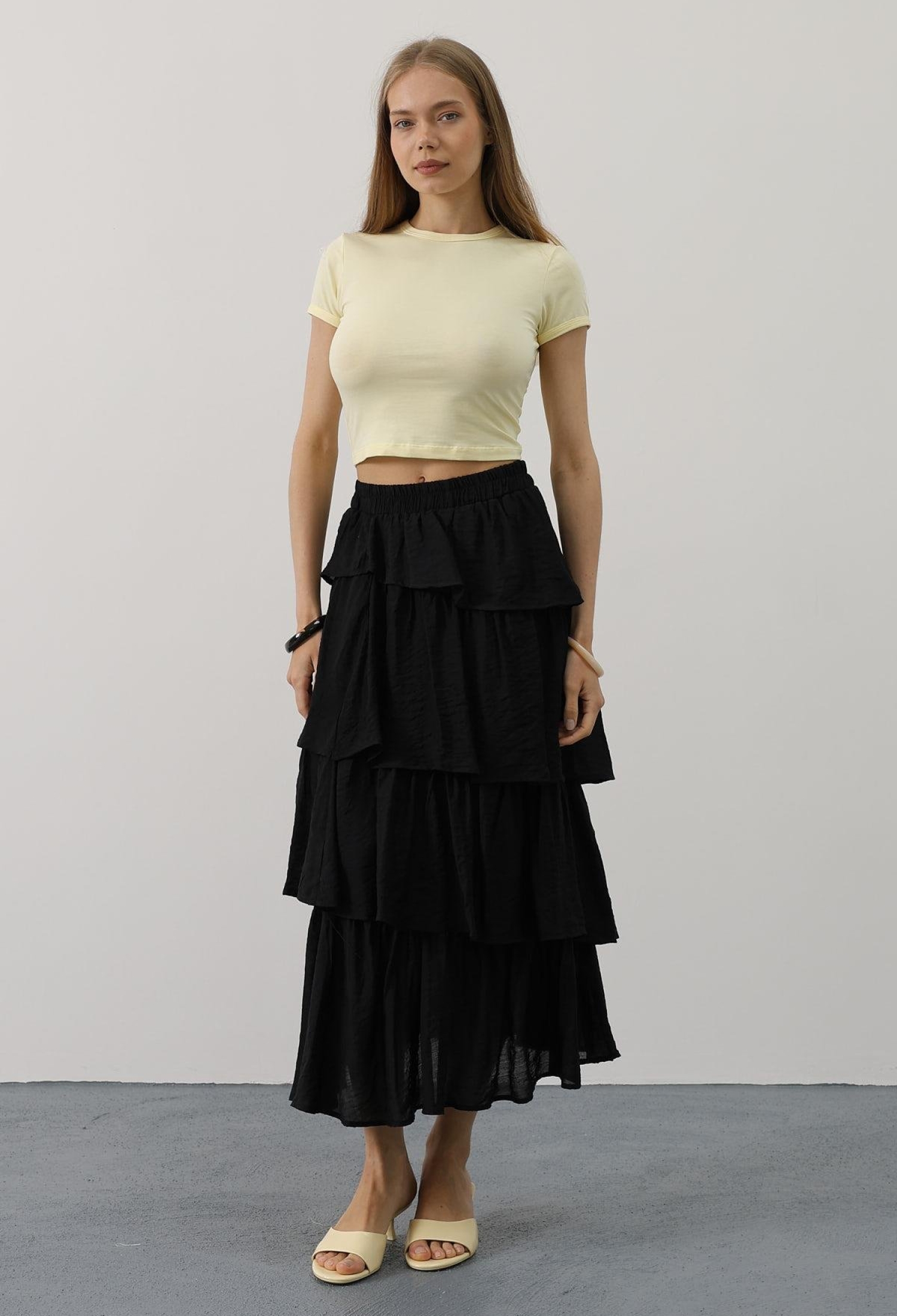 Pleated Cut Long Skirt - Brand: Reyon - Women & Kids, Baby Clothes Wholesale - TheBS Women