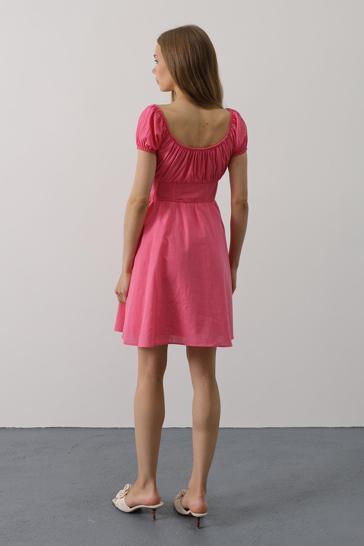 Mini Dress With Waist Corset - Brand: Reyon - Women & Kids, Baby Clothes Wholesale - TheBS Women Mini Dress With Waist Corset - Brand: Reyon - Women & Kids, Baby Clothes Wholesale - TheBS Women