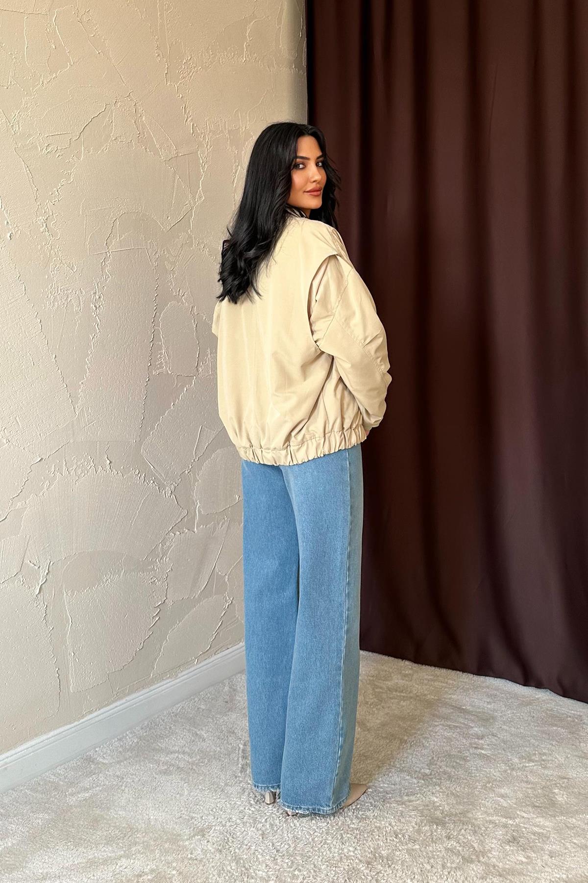 Pieced Bomber Jacket – Light – Brand: Elisa – Women & Kids, Baby Clothes Wholesale – TheBS Women