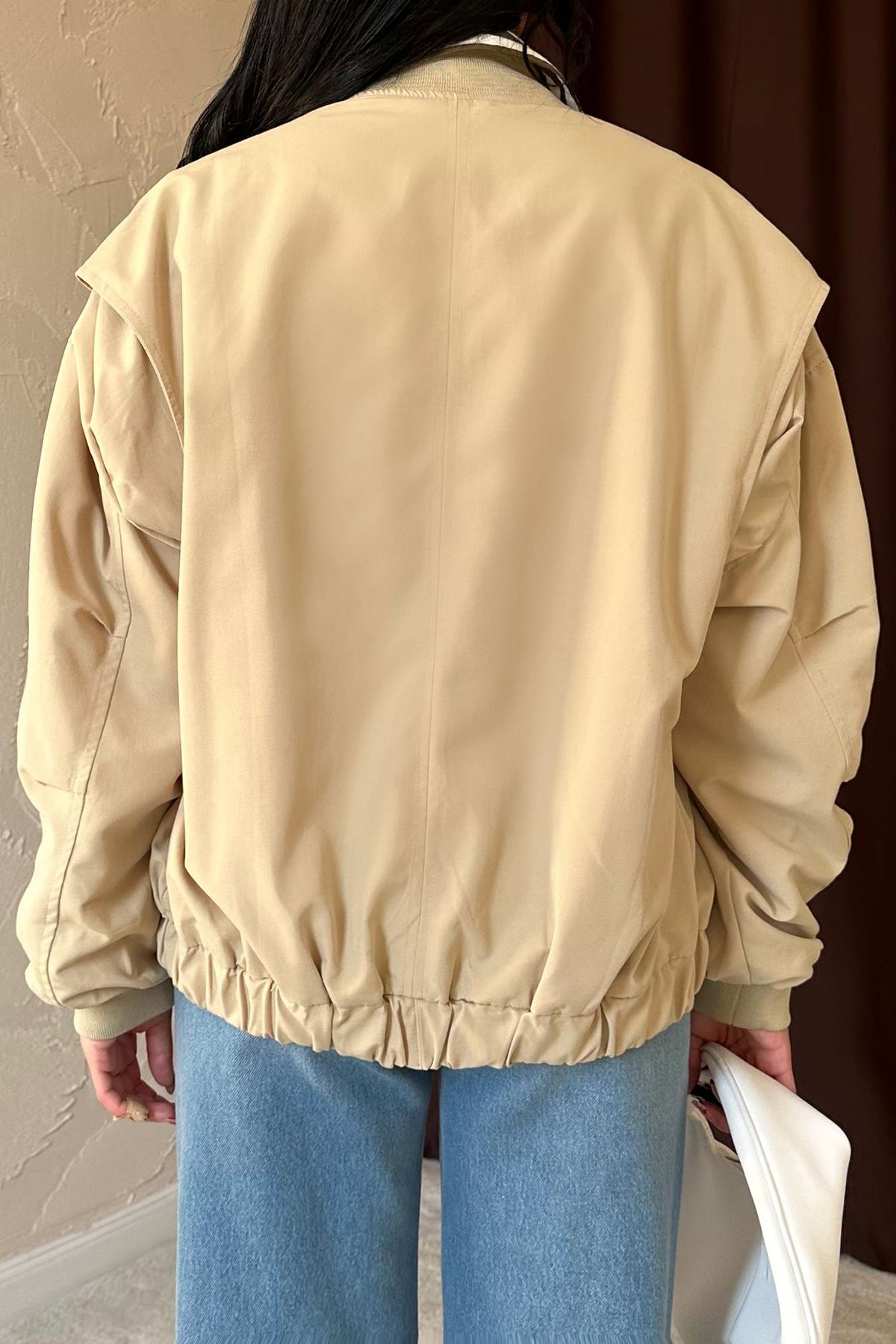 Pieced Bomber Jacket – Light – Brand: Elisa – Women & Kids, Baby Clothes Wholesale – TheBS Women