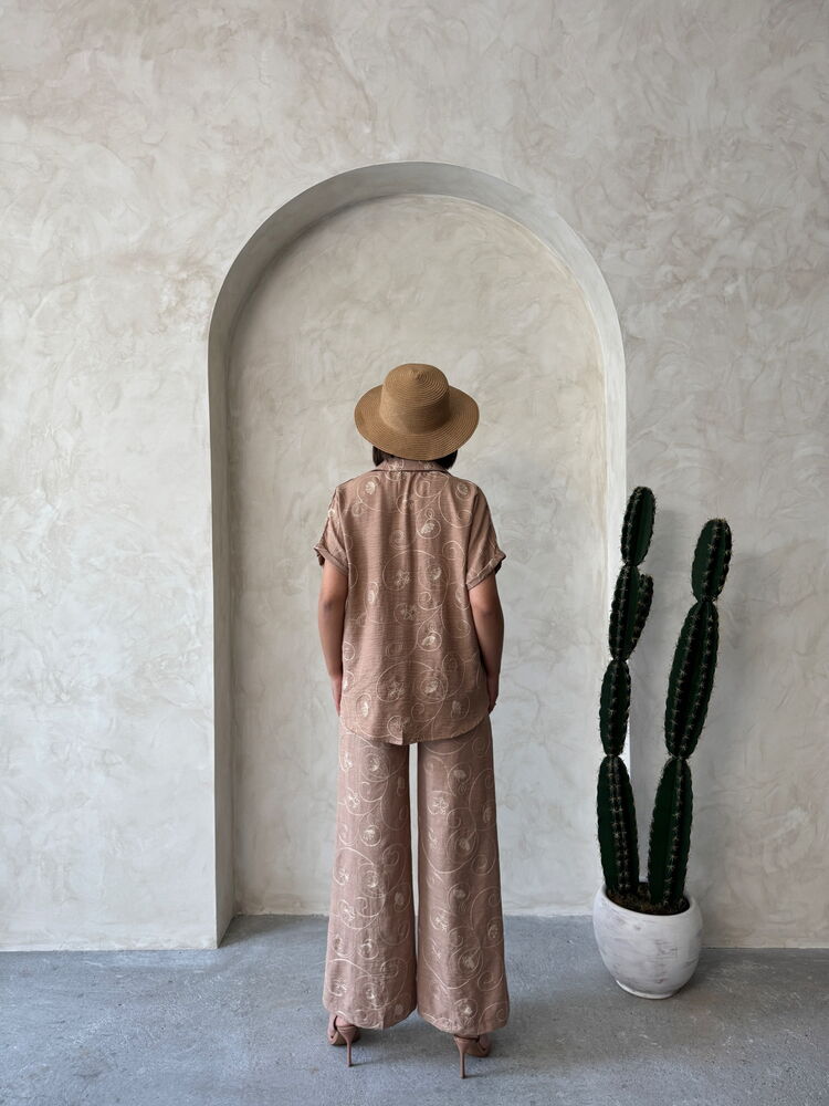 Embroidered Pants – Light Brown Dsn2 – Brand: Topshow – Women & Kids, Baby Clothes Wholesale – TheBS Women