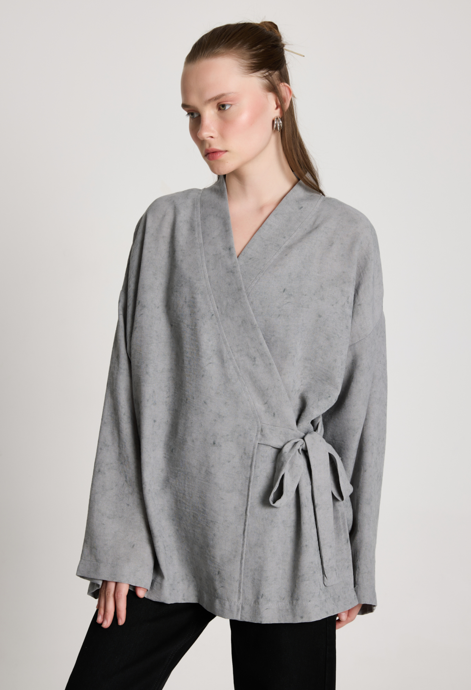 Kimono Oversized V-Neck Tie Closure - Brand: First Angels - Women & Kids, Baby Clothes Wholesale - TheBS Women