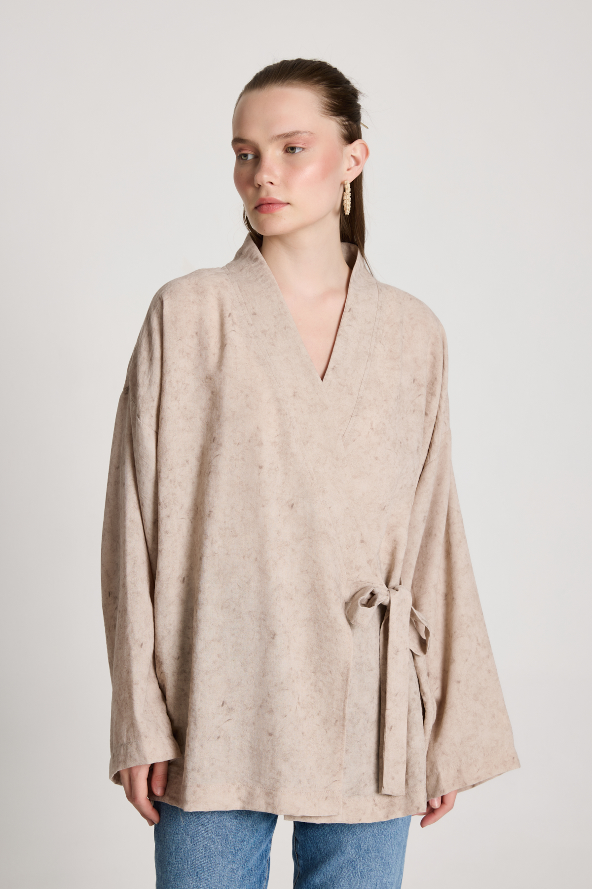 Beige Ethnic Modest Casual Elegant Kimono - Brand: First Angels - Women & Kids, Baby Clothes Wholesale - TheBS Women Beige Ethnic Modest Casual Elegant Kimono - Brand: First Angels - Women & Kids, Baby Clothes Wholesale - TheBS Women