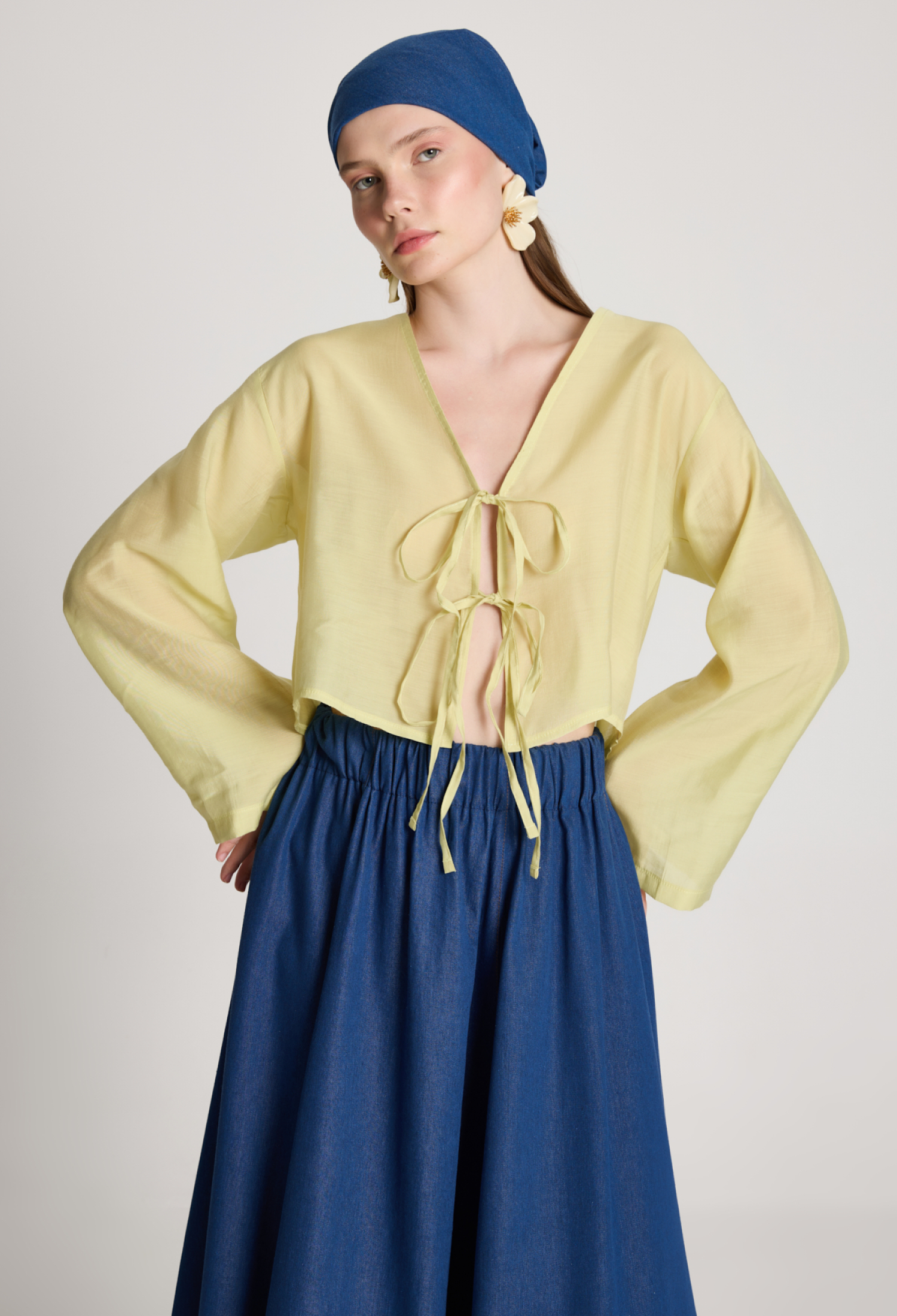 Yellow Kimono Ethnic Boho Elegant Long Sleeve Tie - Brand: First Angels - Women & Kids, Baby Clothes Wholesale - TheBS Women