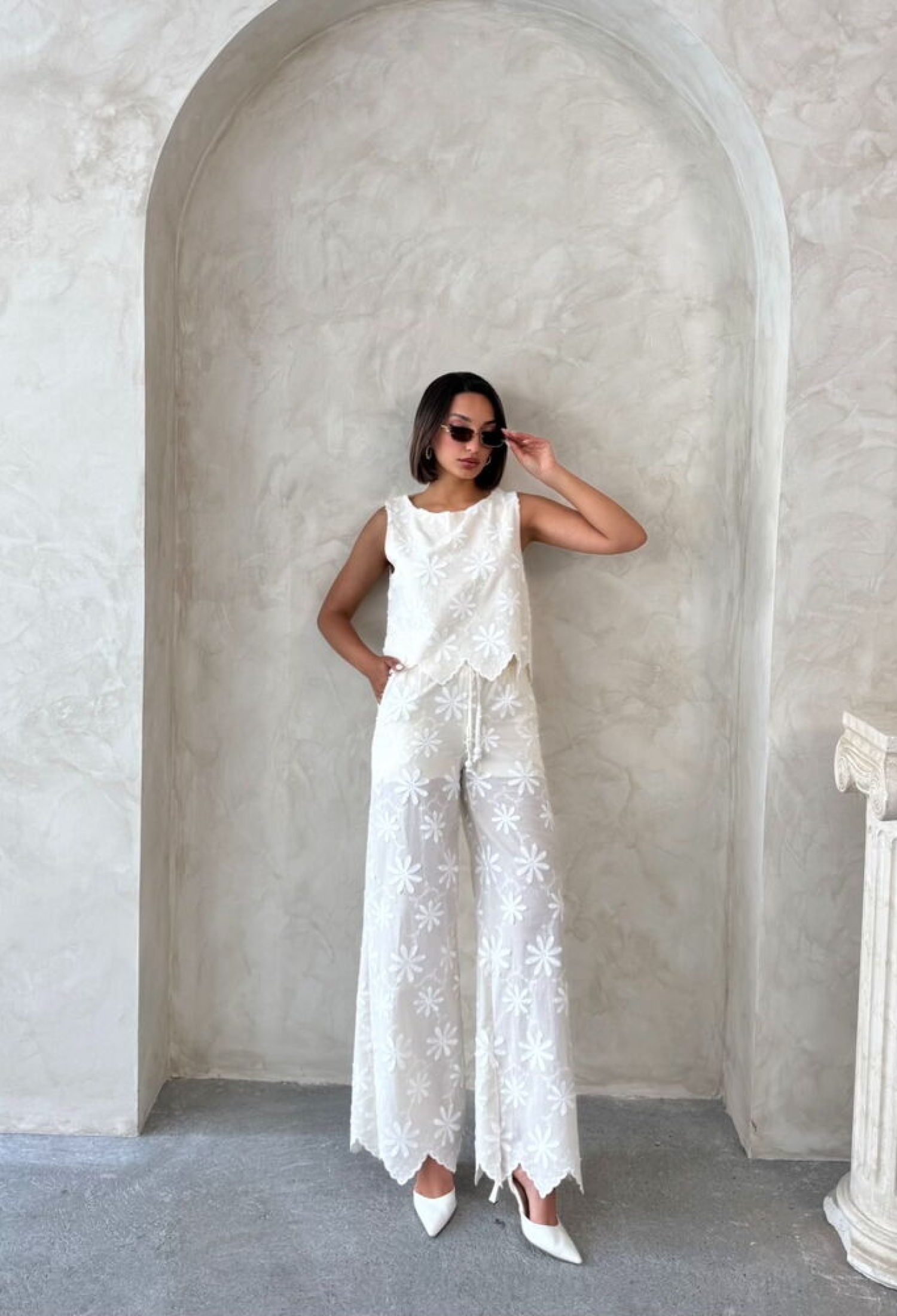 White Palazzo Pants - Brand: Topshow - Women & Kids, Baby Clothes Wholesale - TheBS Women