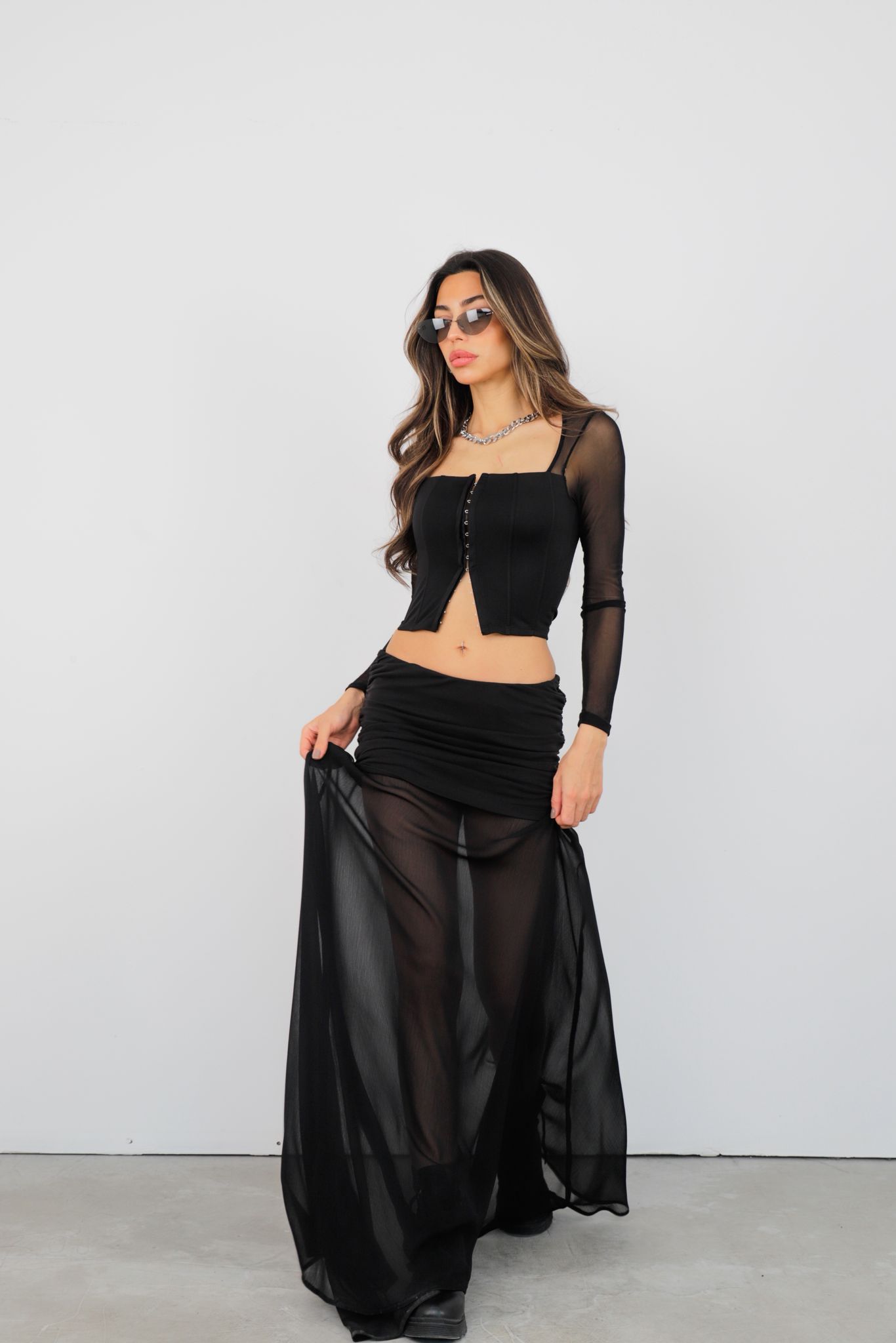 Sexy Glam Formal Elegant Layered Maxi Skirt - Brand: Cream Rouge - Women & Kids, Baby Clothes Wholesale - TheBS Women