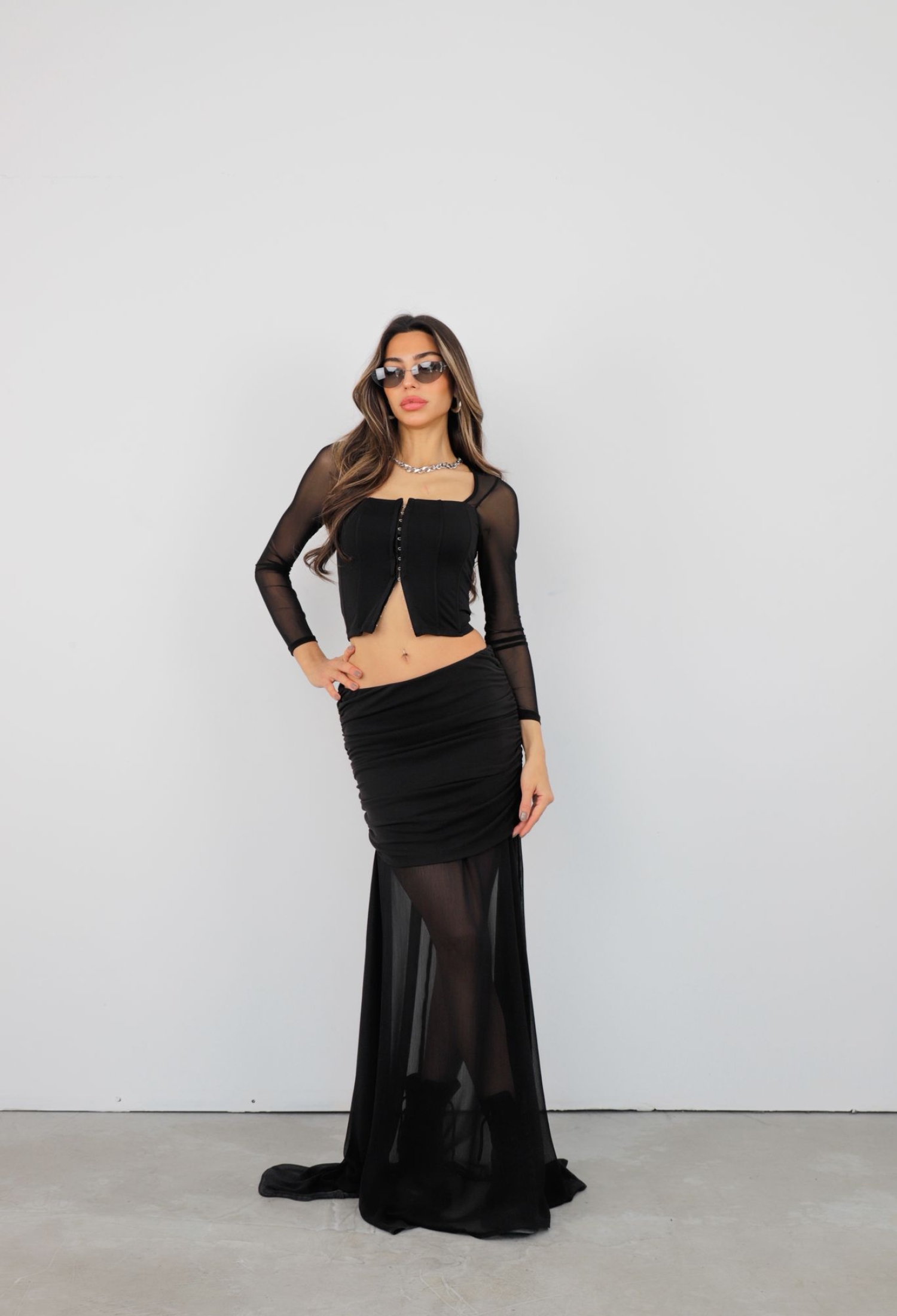 Black Sexy Formal Elegant Glam Mermaid Maxi Skirt - Brand: Cream Rouge - Women & Kids, Baby Clothes Wholesale - TheBS Women
