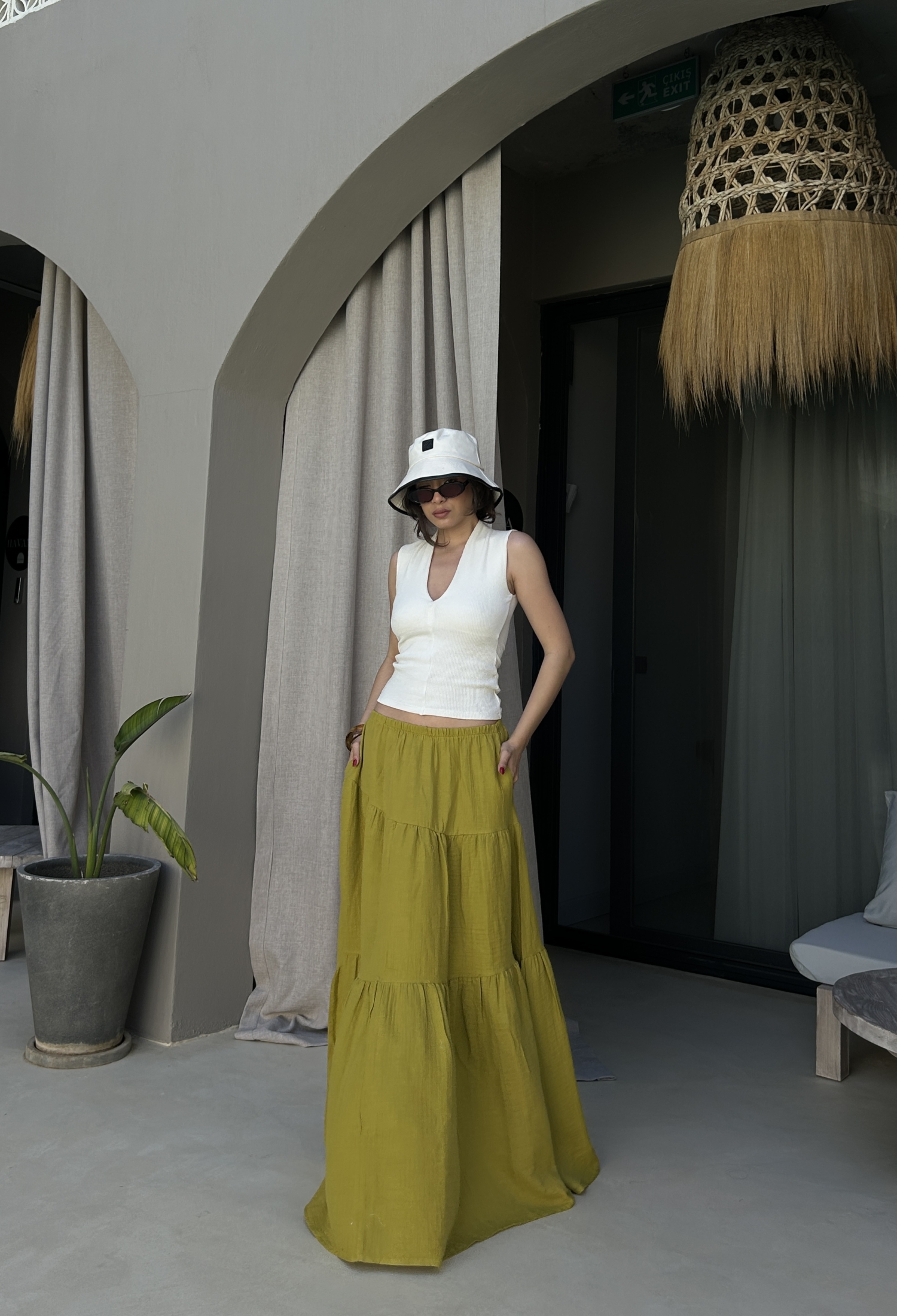 Boho Layered Maxi Skirt With Slant Pockets - Brand: First Angels - Women & Kids, Baby Clothes Wholesale - TheBS Women