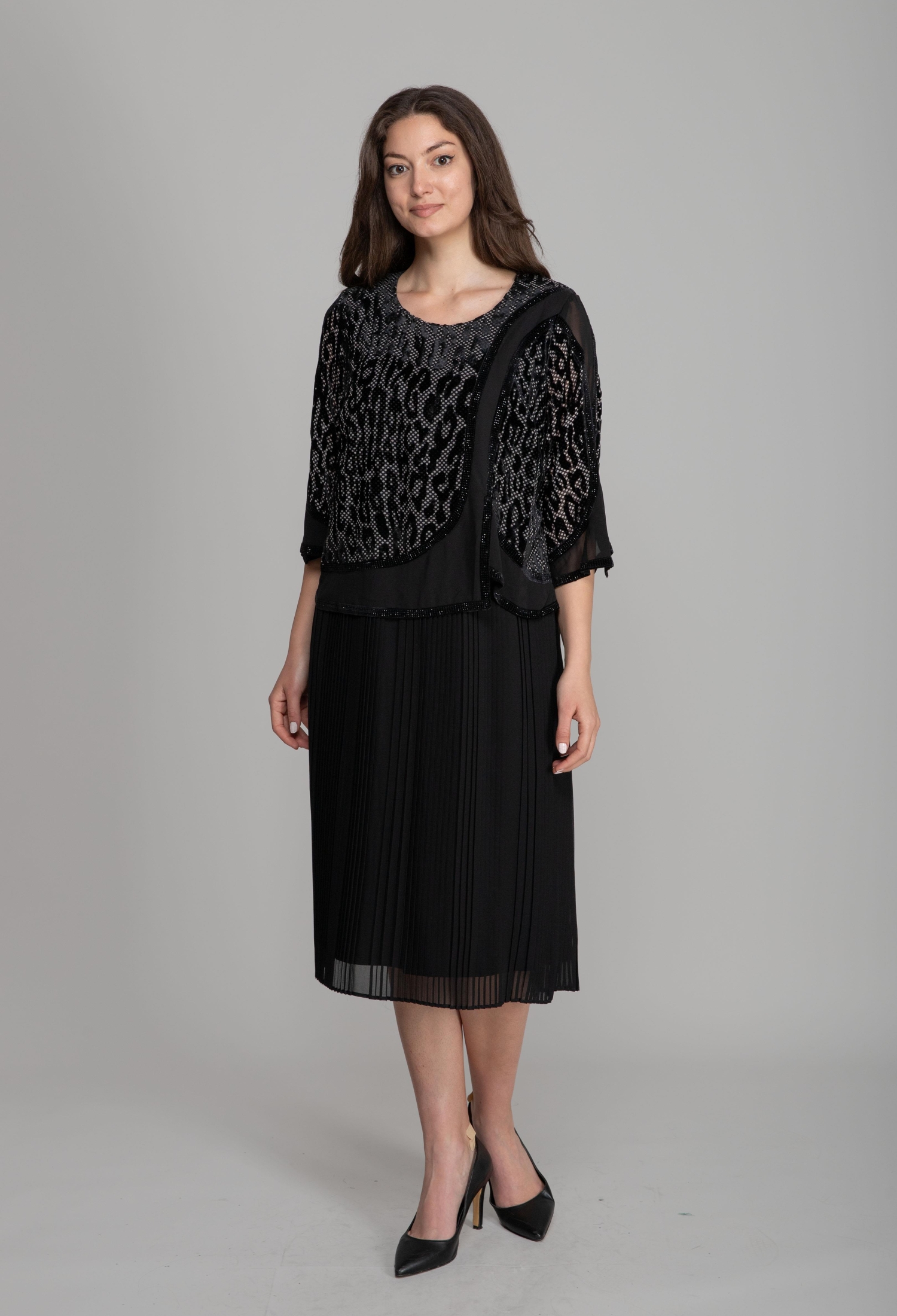 Black Elegant Formal Vintage Shift Dress - Brand: GUMANIZE - Women & Kids, Baby Clothes Wholesale - TheBS Women