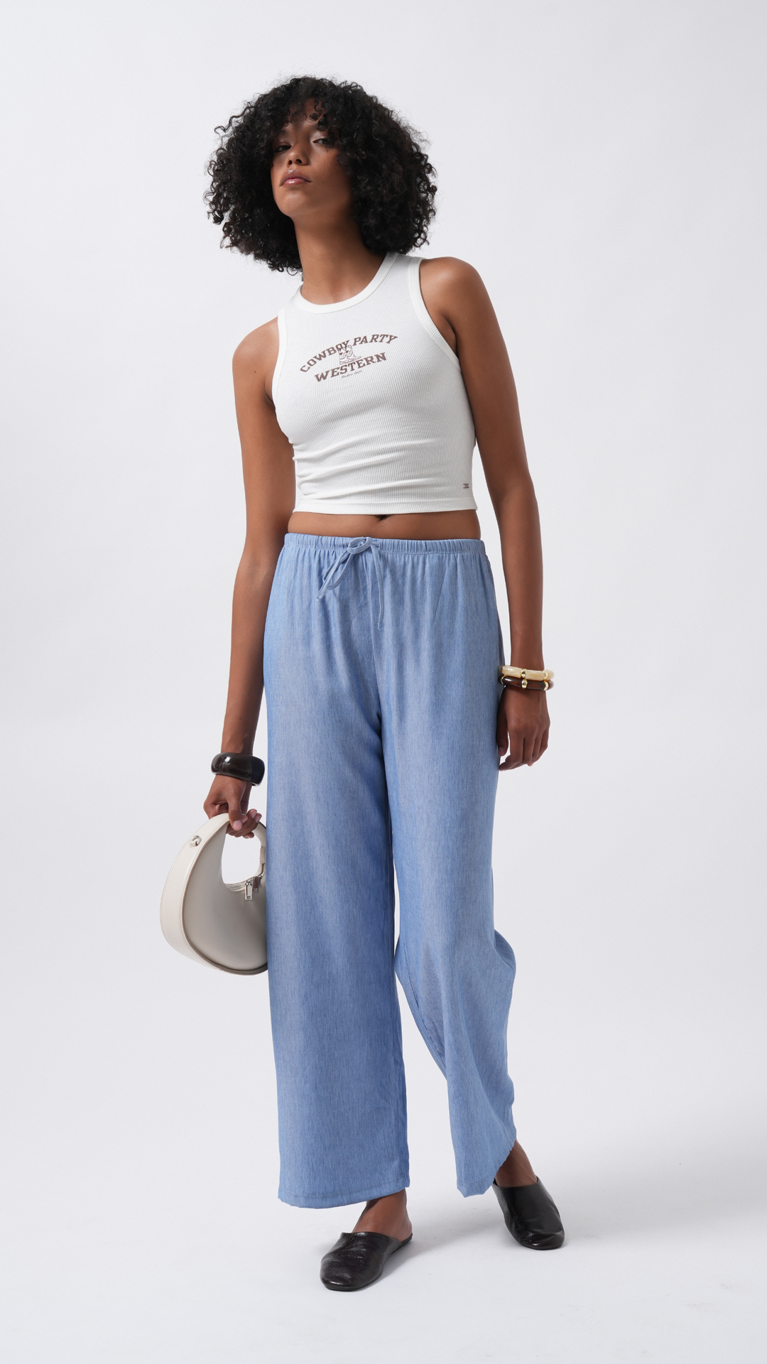 Palazzo Pants With Drawstring Closure – Brand: Black Fashion – Women & Kids, Baby Clothes Wholesale – TheBS Women