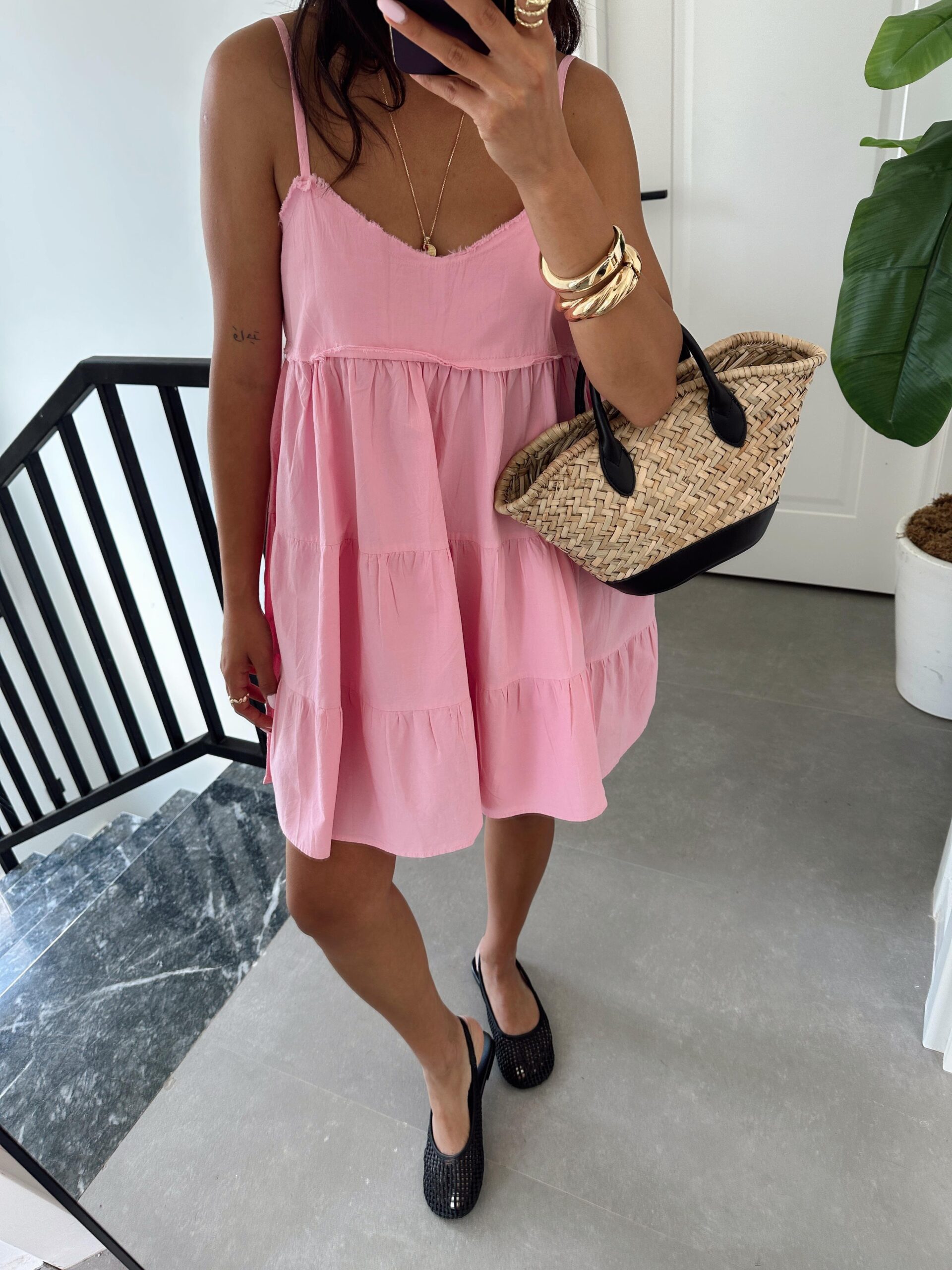 Babydoll Mini Dress With V-Neck And Cap Sleeves – Brand: Cream Rouge – Women & Kids, Baby Clothes Wholesale – TheBS Women