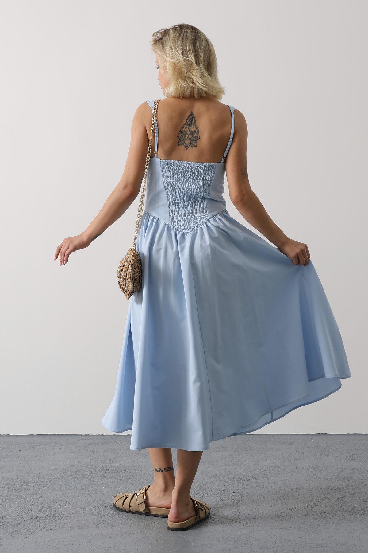 Fit And Flare Dress With Square Neck - Brand: Reyon - Women & Kids, Baby Clothes Wholesale - TheBS Women Fit And Flare Dress With Square Neck - Brand: Reyon - Women & Kids, Baby Clothes Wholesale - TheBS Women