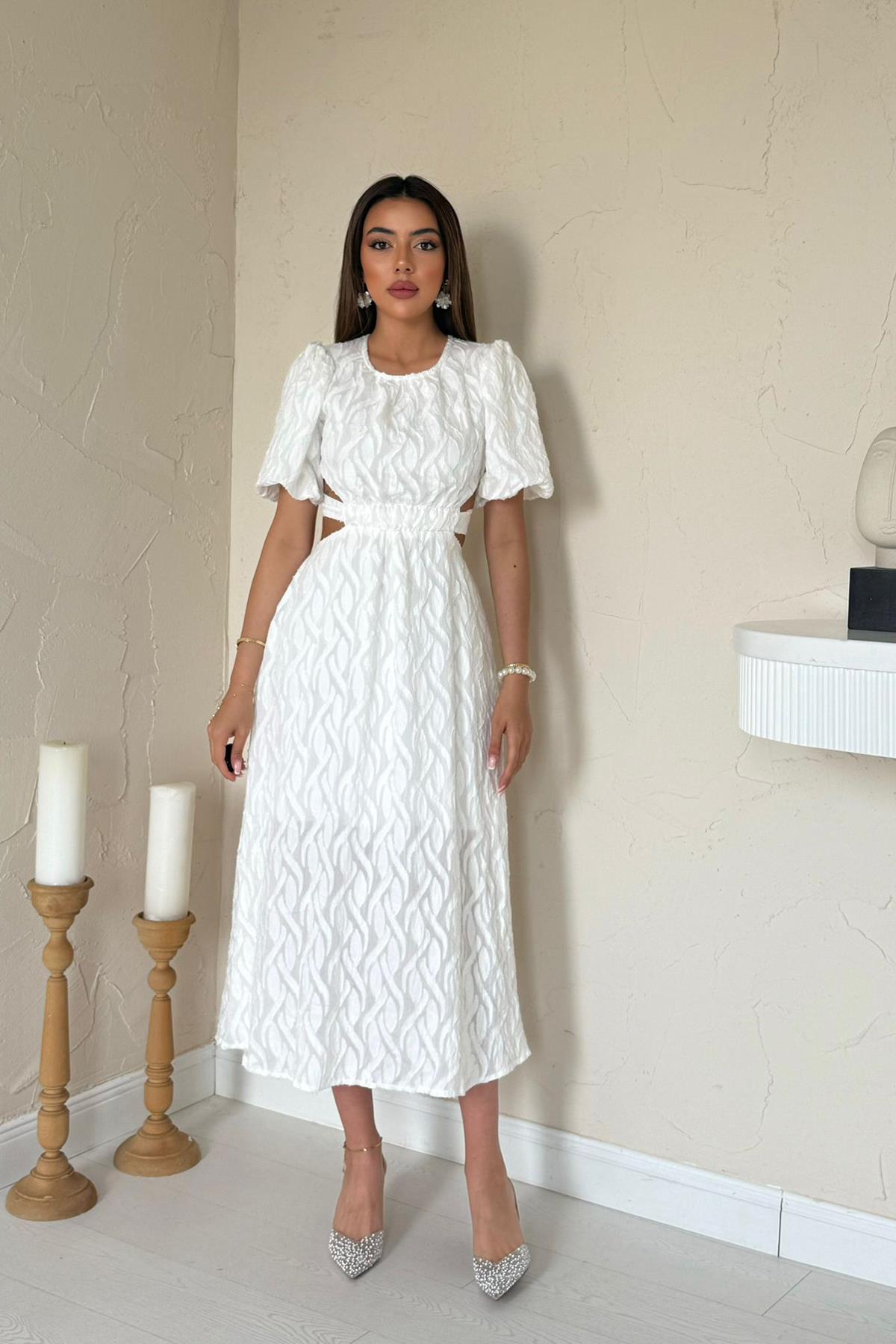 Balloon Sleeve Belted Dress - Brand: Elisa - Women & Kids, Baby Clothes Wholesale - TheBS Women