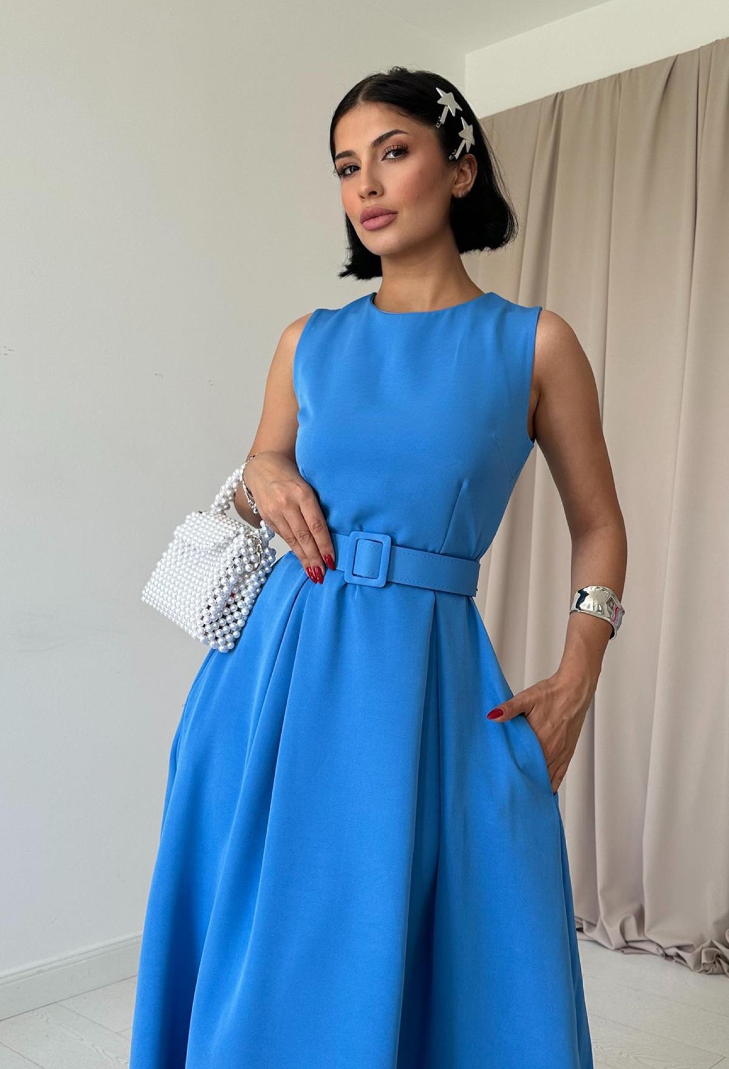 Halter Neck Flared Dress - Brand: Elisa - Women & Kids, Baby Clothes Wholesale - TheBS Women