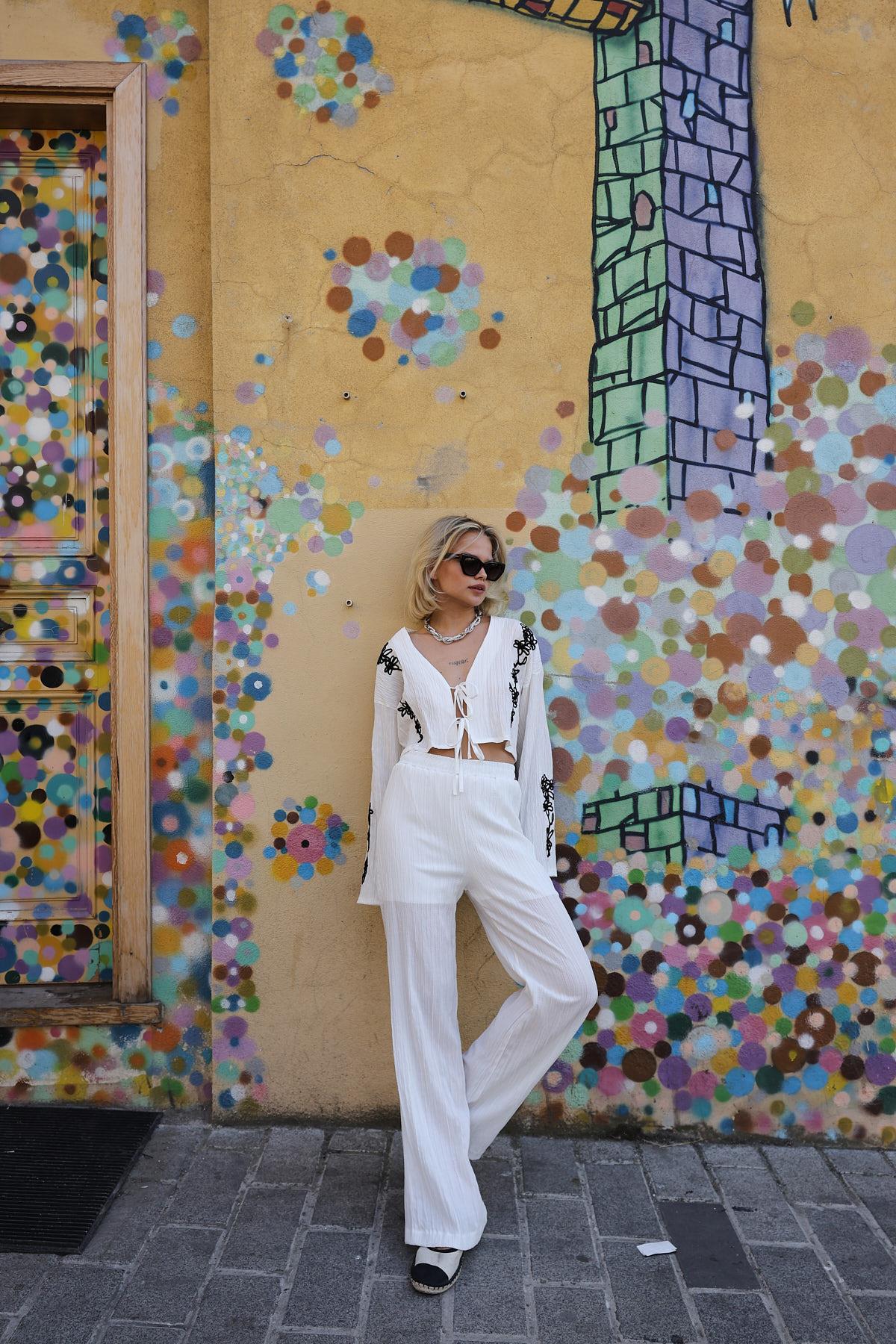 Elegant Boho Set With Palazzo Pants - Brand: Reyon - Women & Kids, Baby Clothes Wholesale - TheBS Women Elegant Boho Set With Palazzo Pants - Brand: Reyon - Women & Kids, Baby Clothes Wholesale - TheBS Women