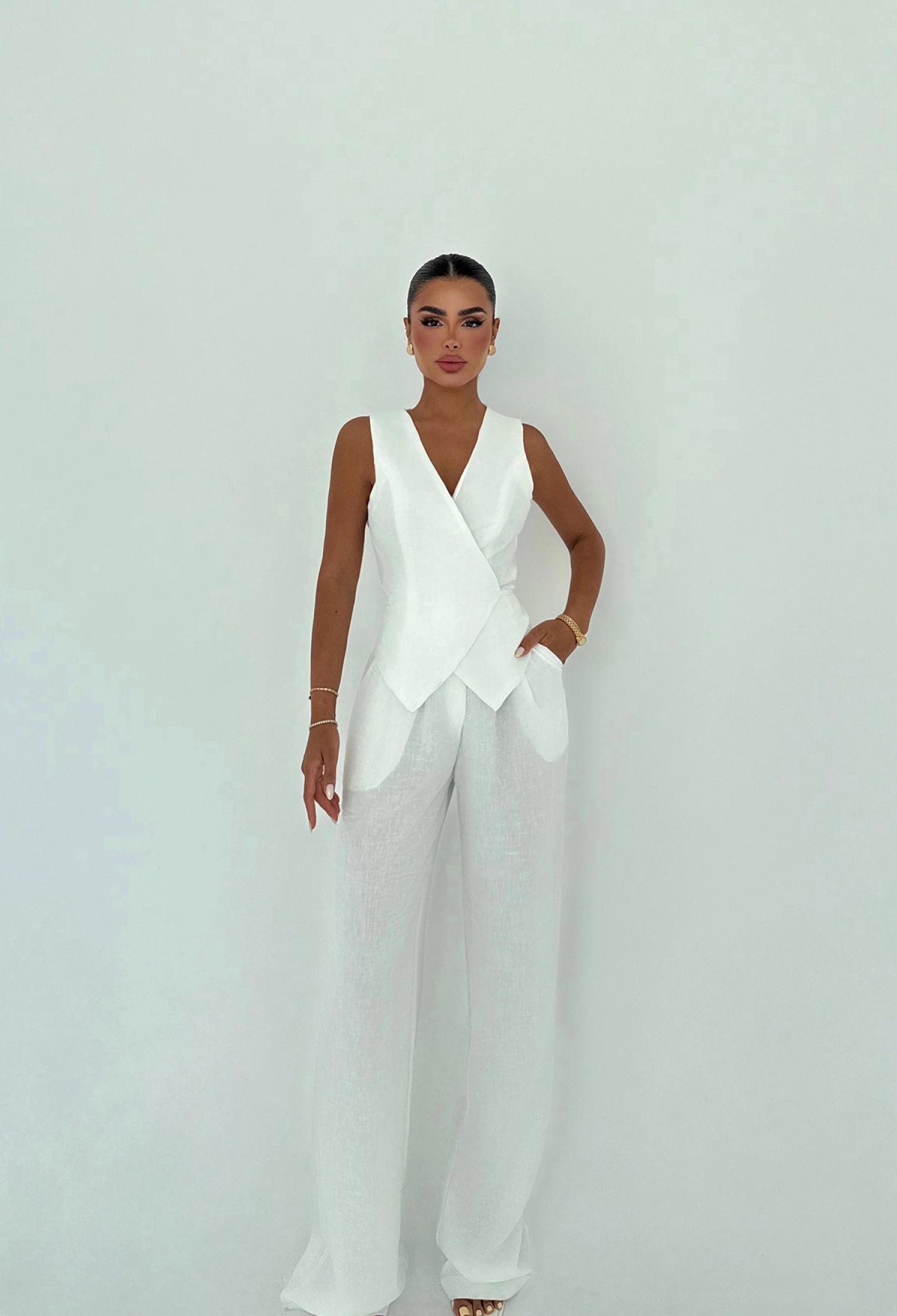 ElegantSleeveless Palazzo Suit - Brand: EYYO ATELIER - Women & Kids, Baby Clothes Wholesale - TheBS Women